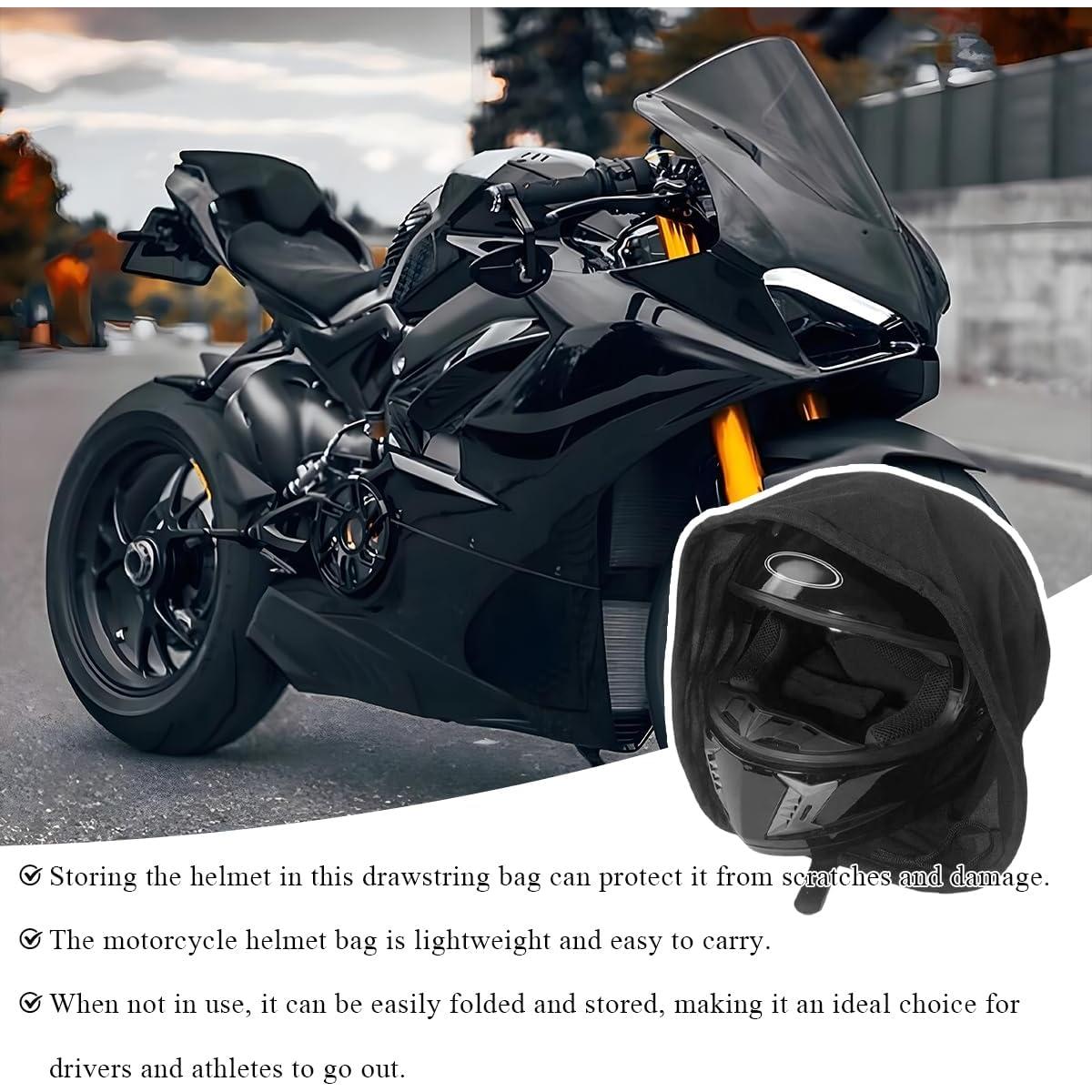 Bolsa para Casco KVAEY Negra, Tela de Nailon, Compacta