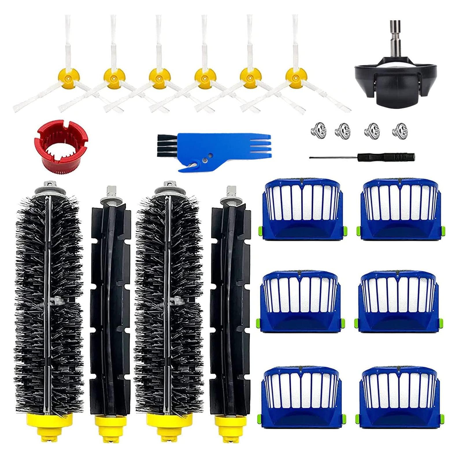 Kit de Repuesto iRobot Roomba 600 675 692 694 690 680 660 651 650 614 610 500 - 8 Cepillos Laterales, 2 Principales, 6 Filtros