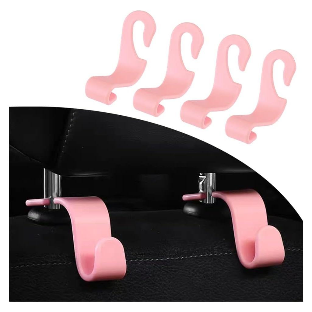 Gancho Oculto NHHC para Reposacabezas Auto 4 Piezas Rosa