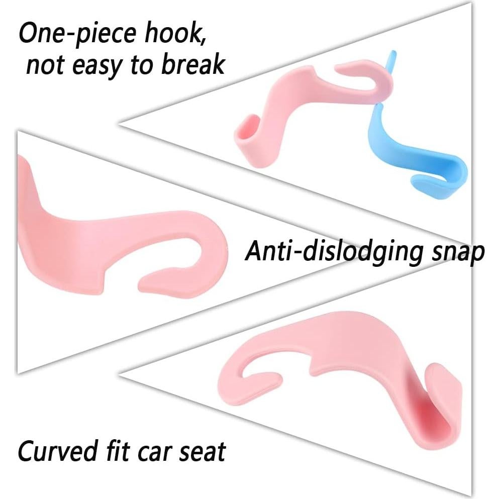 Gancho Oculto NHHC para Reposacabezas Auto 4 Piezas Rosa