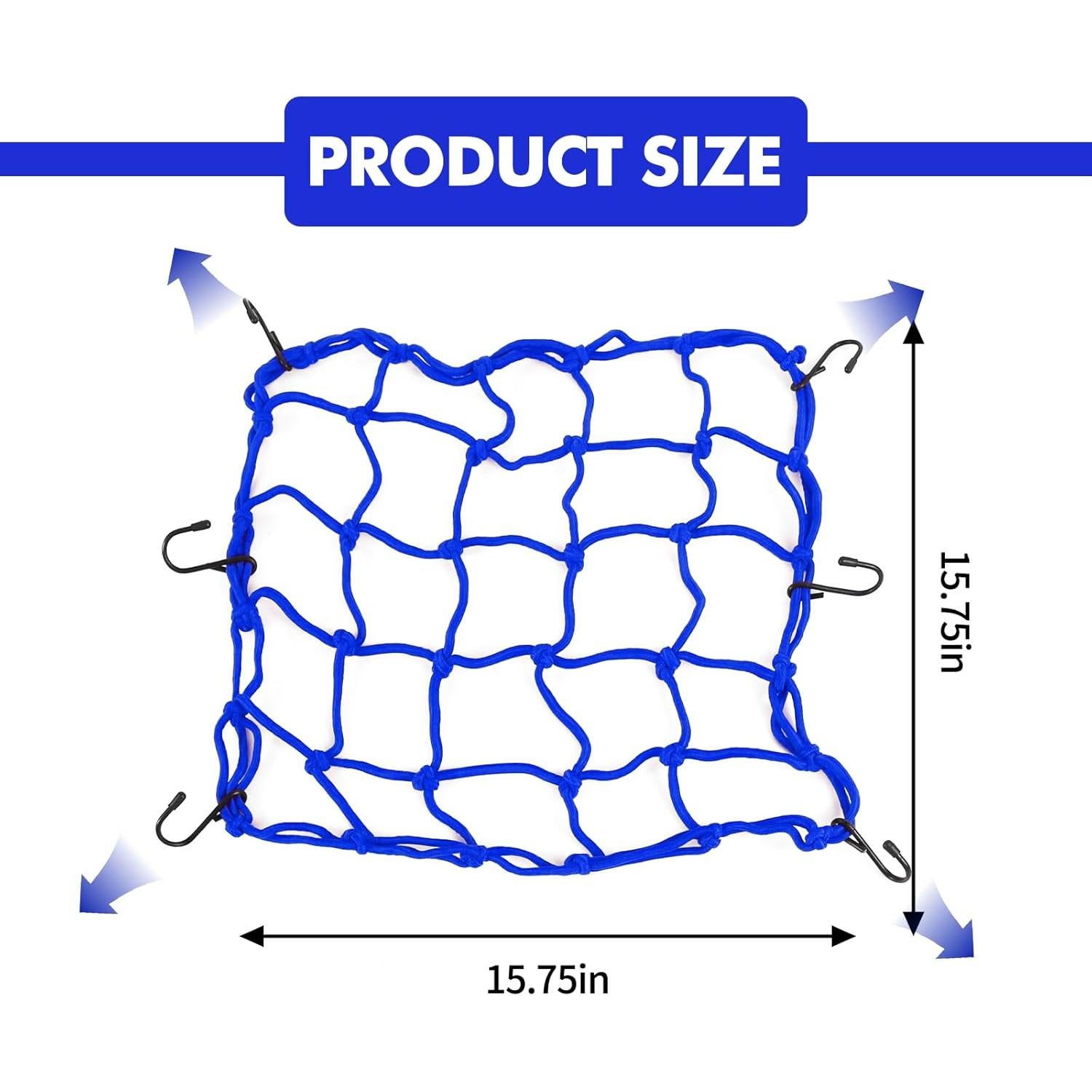 Red de Carga Elástica Wogomz 15x15 cm para Motocicleta