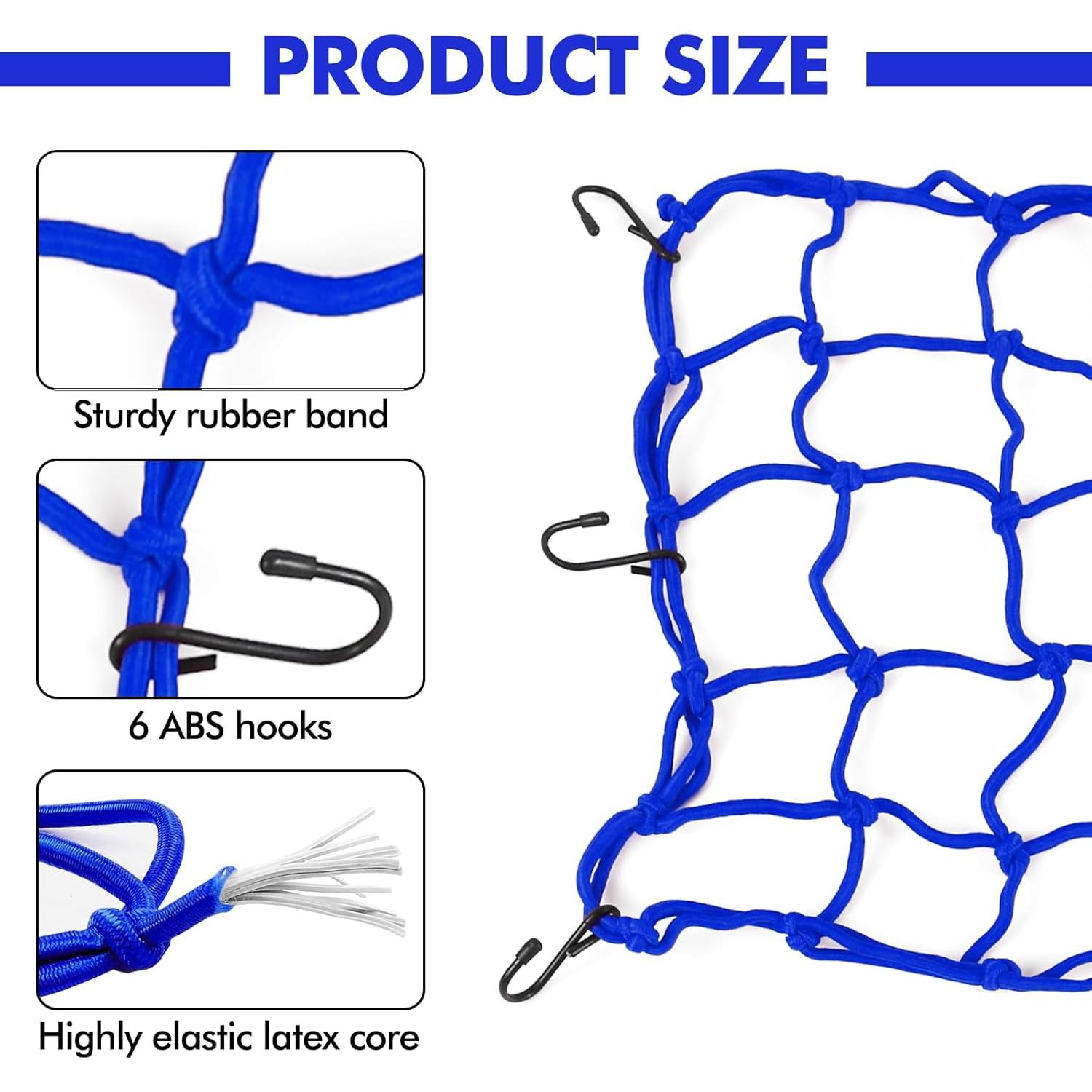 Red de Carga Elástica Wogomz 15x15 cm para Motocicleta