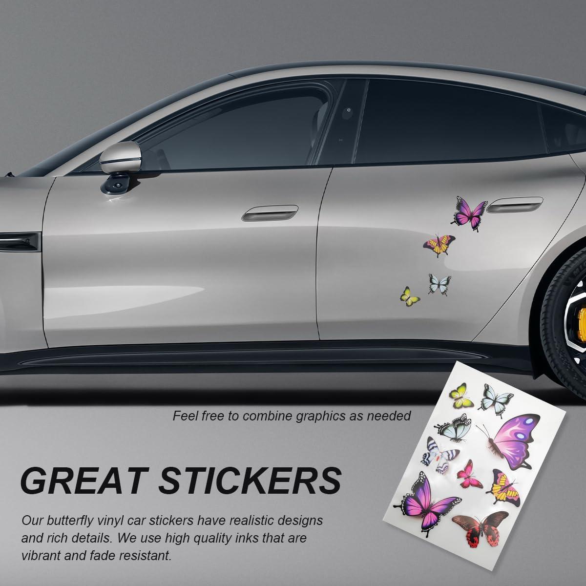 Calcomanías de Vinilo Mariposa SHMZK 18x26 cm Impermeable