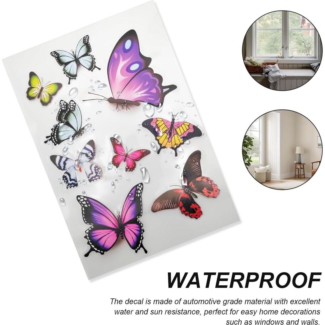 Calcomanías de Vinilo Mariposa SHMZK 18x26 cm Impermeable