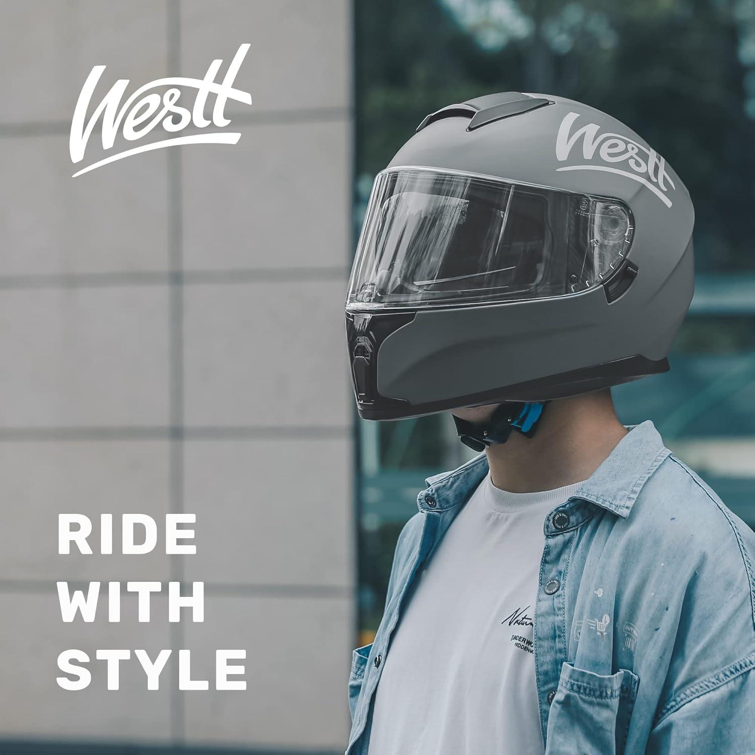 Casco de Motocicleta Westt Storm X Gris L 1.60 kg Aprobado DOT