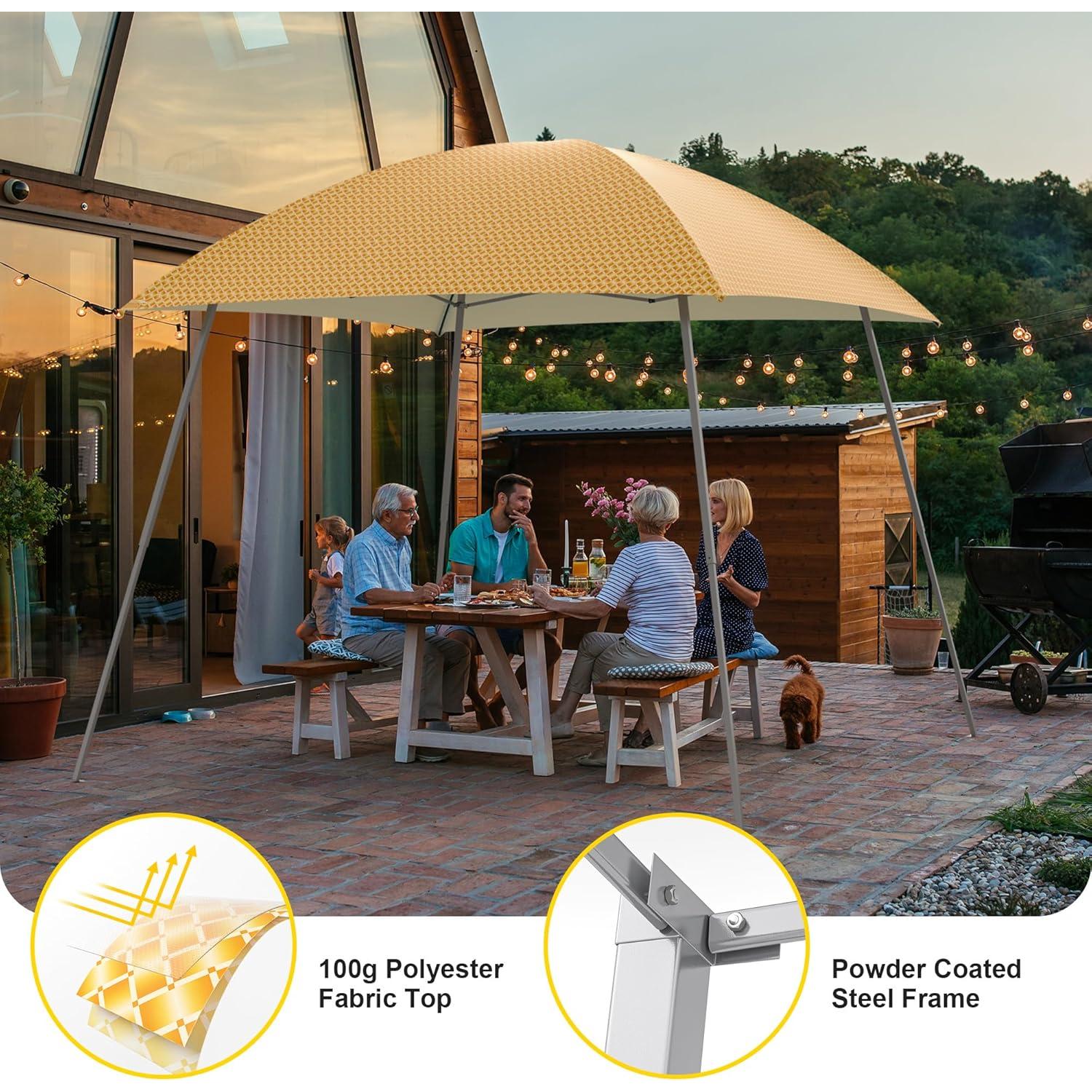 Carpa de Fiesta GOJOOASIS EZ Pop Up 2.44m x 2.44m Naranja