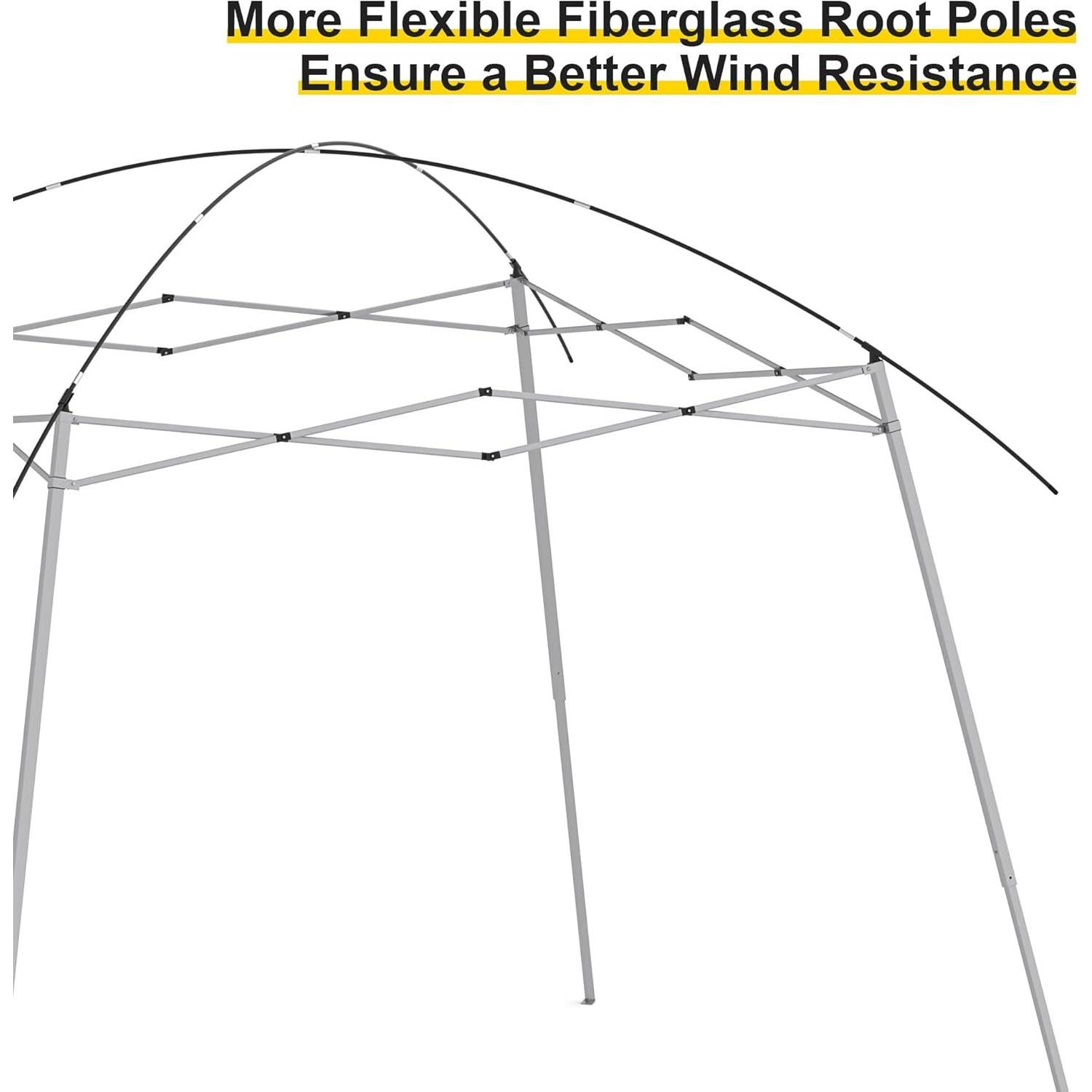 Carpa de Fiesta GOJOOASIS EZ Pop Up 2.44m x 2.44m Naranja