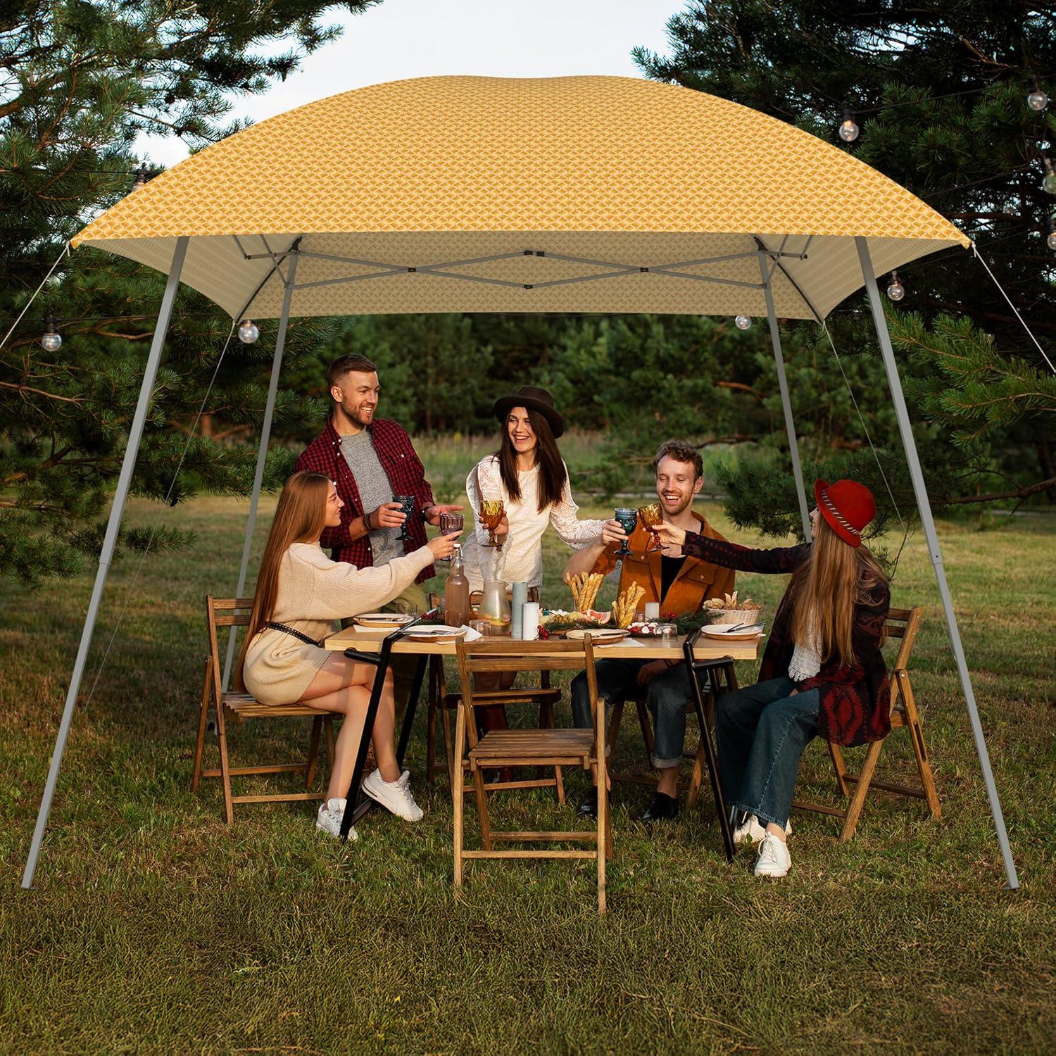 Carpa de Fiesta GOJOOASIS EZ Pop Up 2.44m x 2.44m Naranja