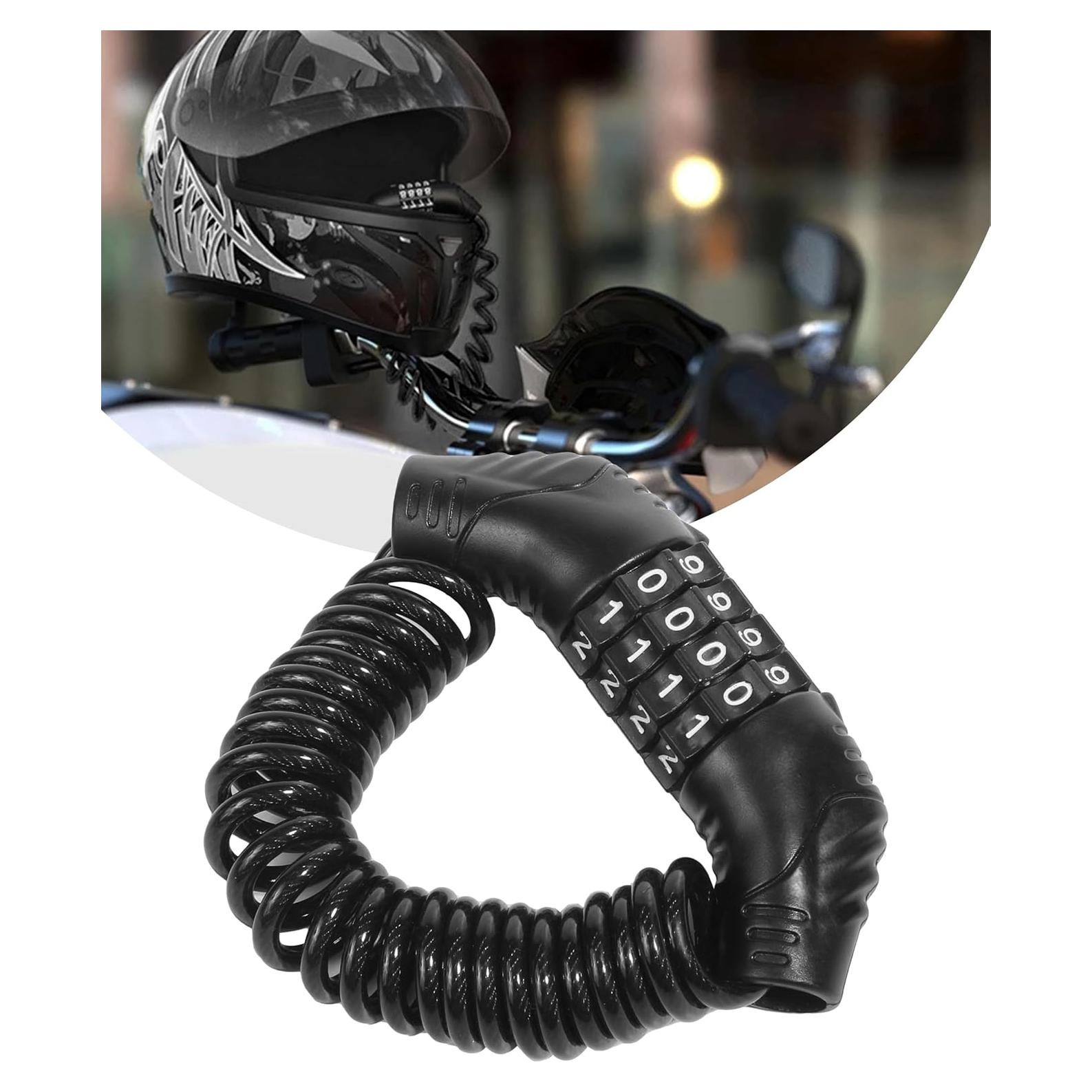 Candado de Combinación para Casco de Motocicleta Bylikeho Negro