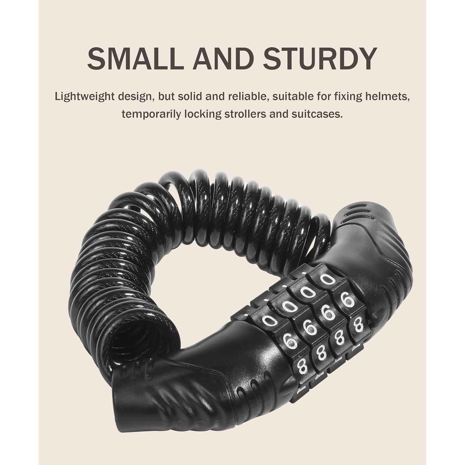 Candado de Combinación para Casco de Motocicleta Bylikeho Negro