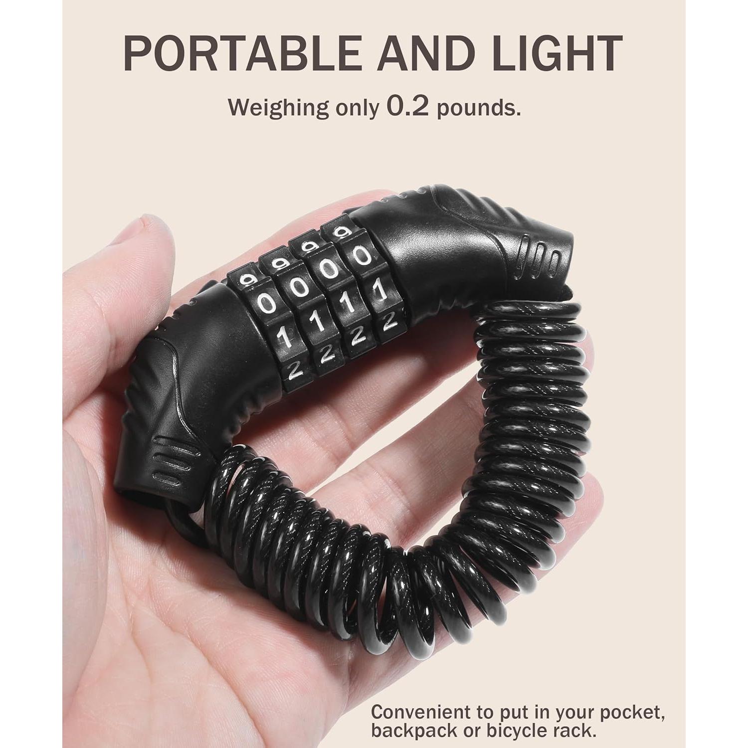 Candado de Combinación para Casco de Motocicleta Bylikeho Negro