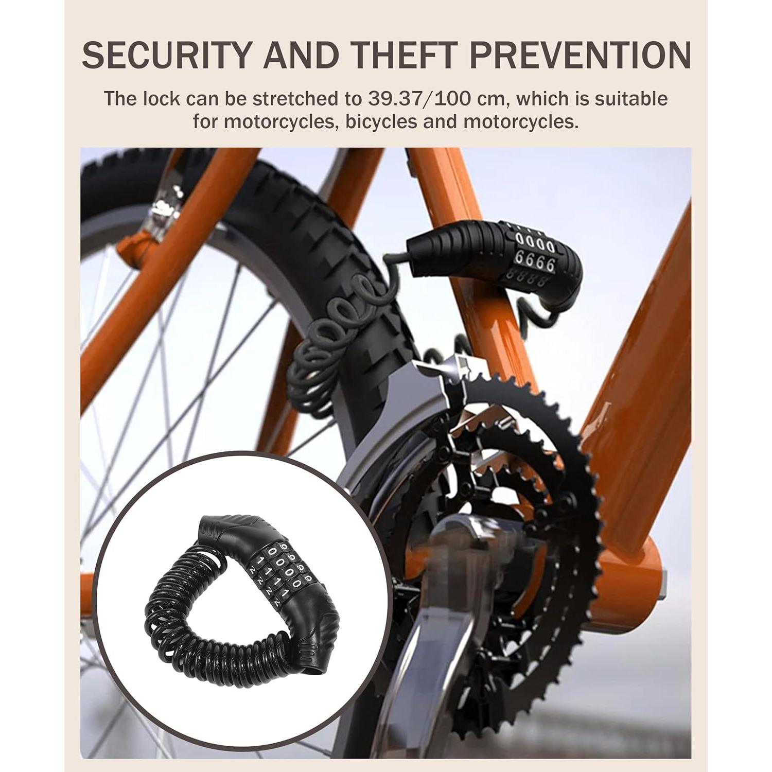 Candado de Combinación para Casco de Motocicleta Bylikeho Negro