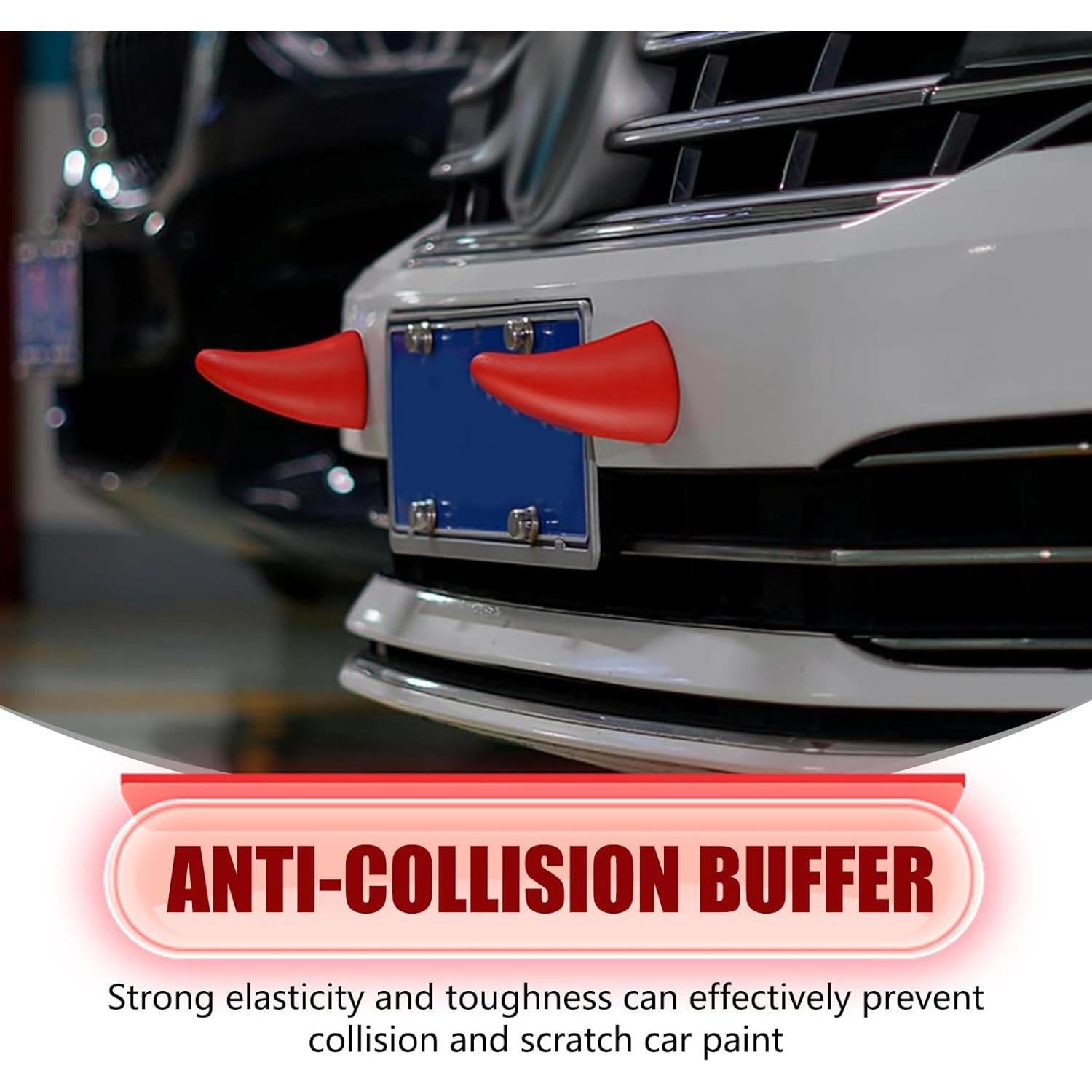 Calcomanías 3D Cuernos de Diablo Crynod 2 PCS Rojo