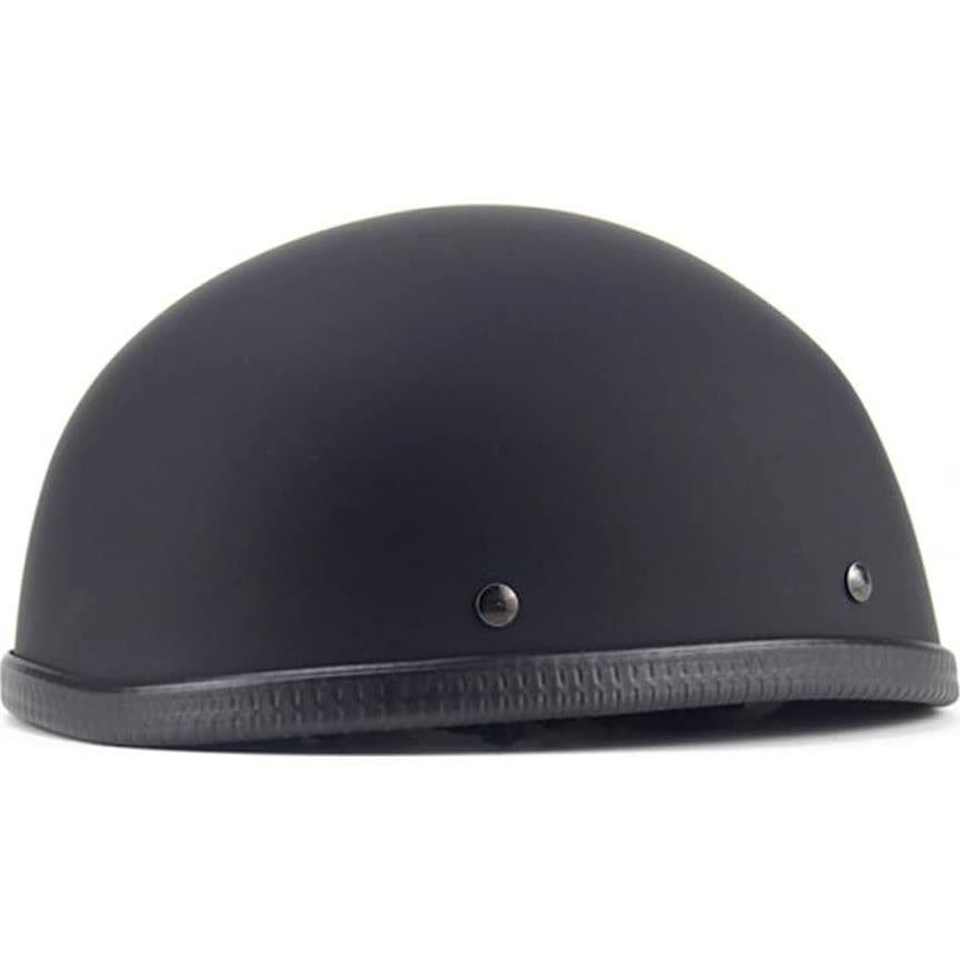 Casco Mitad de Motocicleta Woljay Negro Brillante S-XL