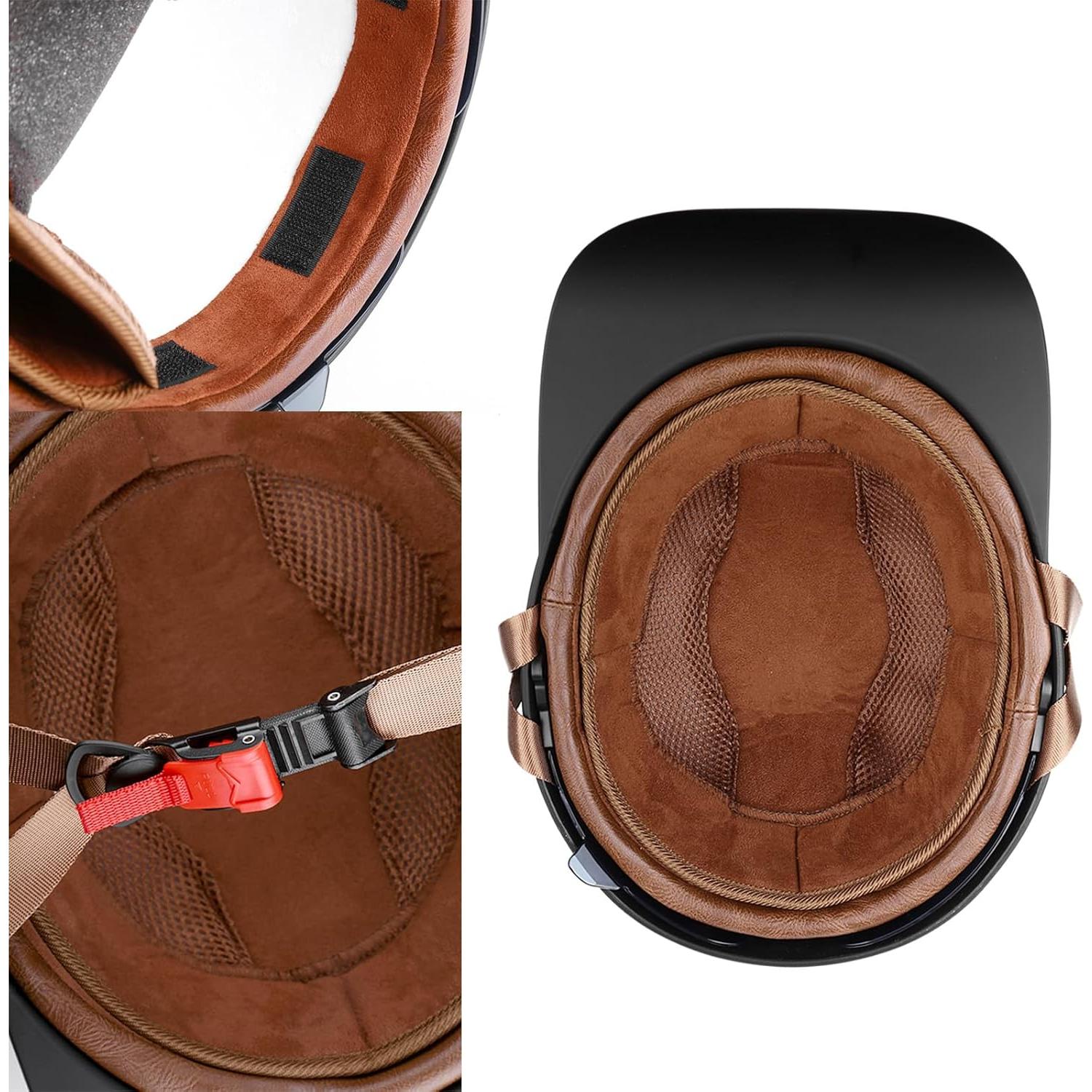 Casco de motocicleta Woljay Jr108 gris indio XX-Large