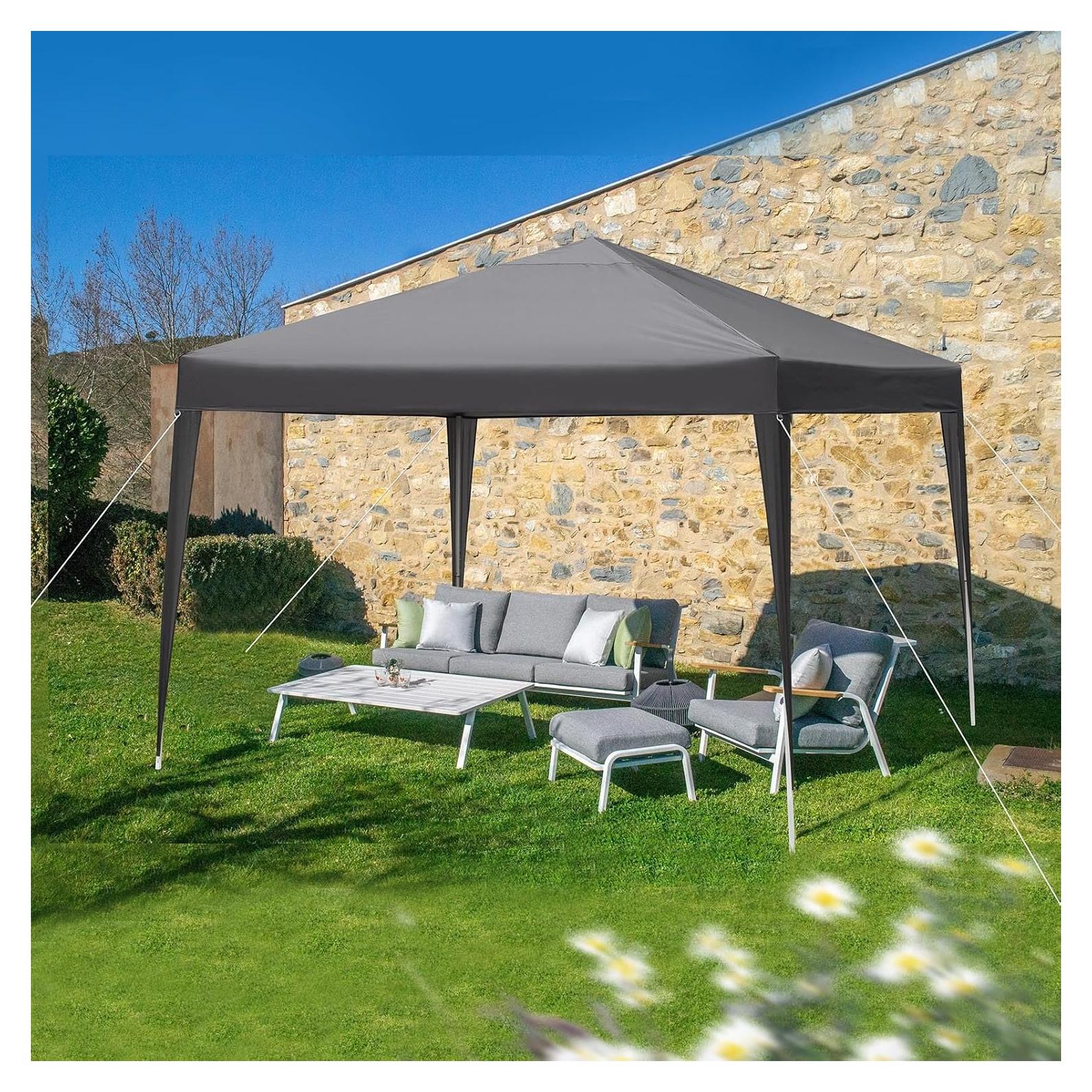 Carpa de Dosel Plegable MIIEELO 3x3m Impermeable para Eventos