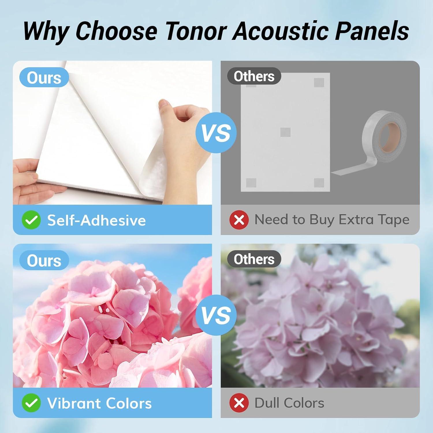 Paneles Acústicos Artísticos TONOR 8 Piezas 120x80cm Playa