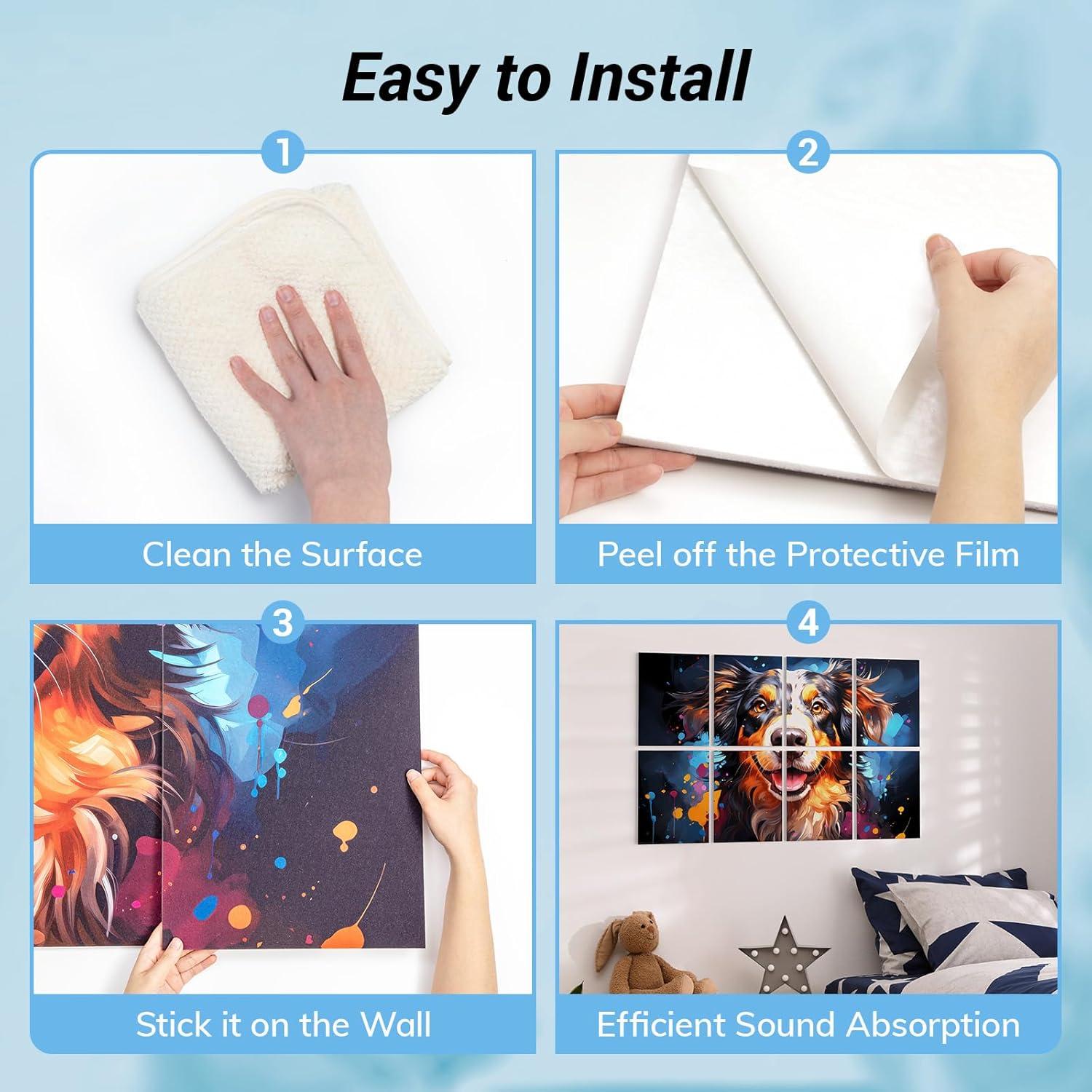 Paneles Acústicos Artísticos TONOR 8 Piezas 120x80cm Playa