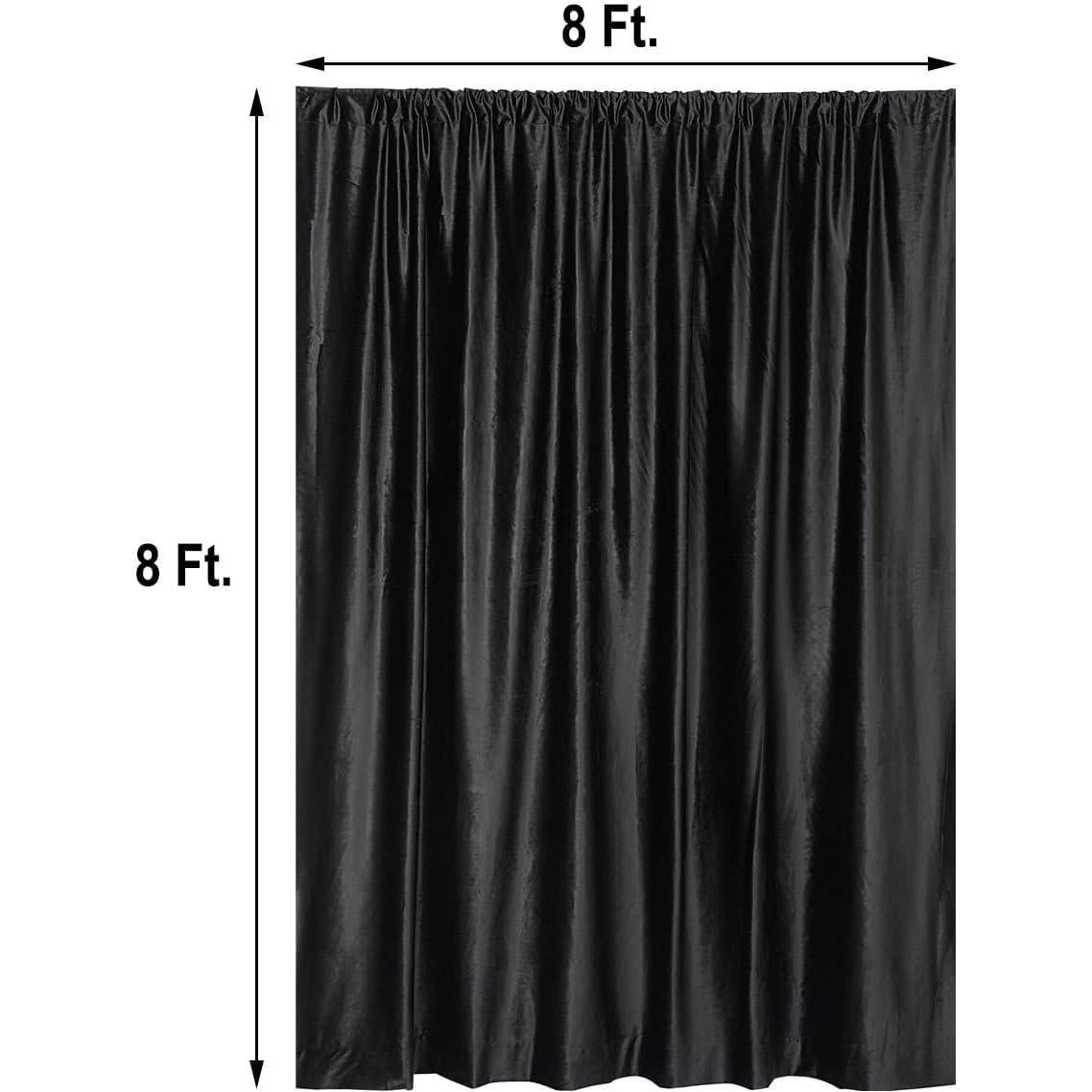 Cortina de Fondo de Terciopelo Negro BalsaCircle 2.44x2.44m