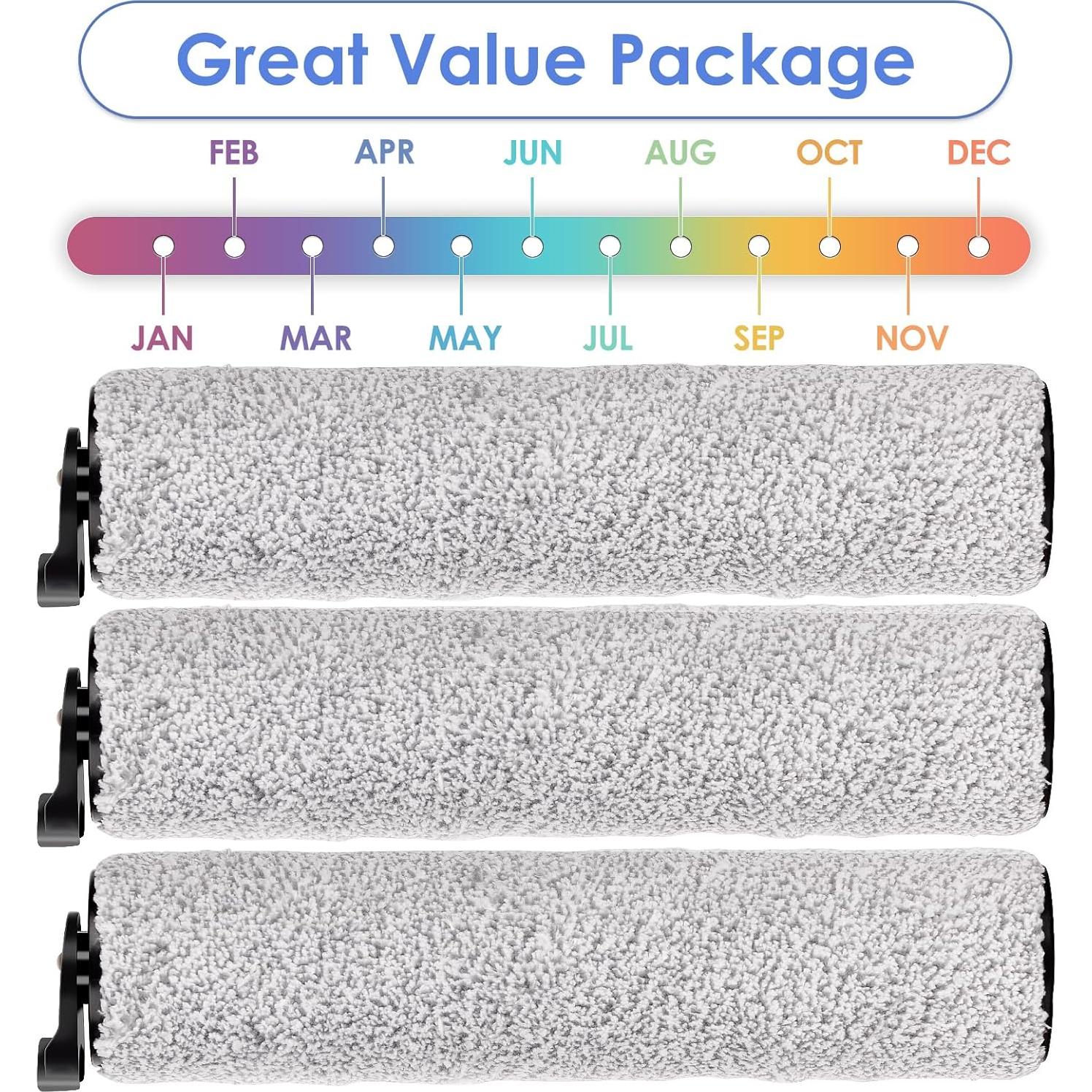 Rodillos de cepillo de reemplazo MIBUMIKI para Tineco iFloor 3