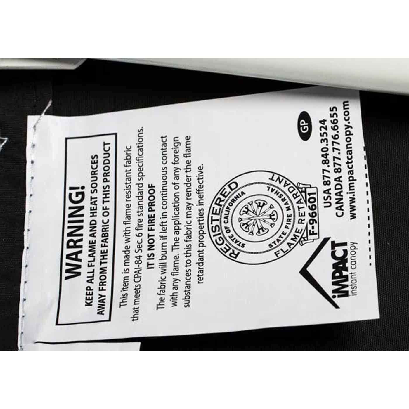 Carpa Plegable Impact Canopy 3x3m Blanca con Protección UV