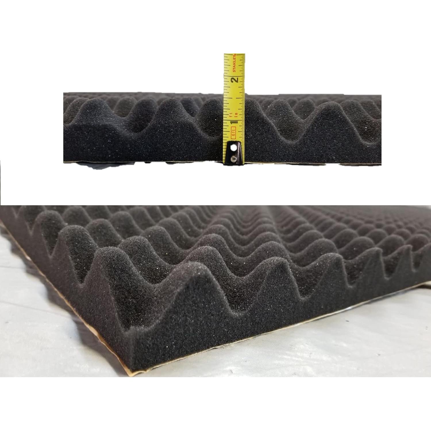 Panel Acústico Autoadhesivo BookishBunny 1.5" Negro 1x2m