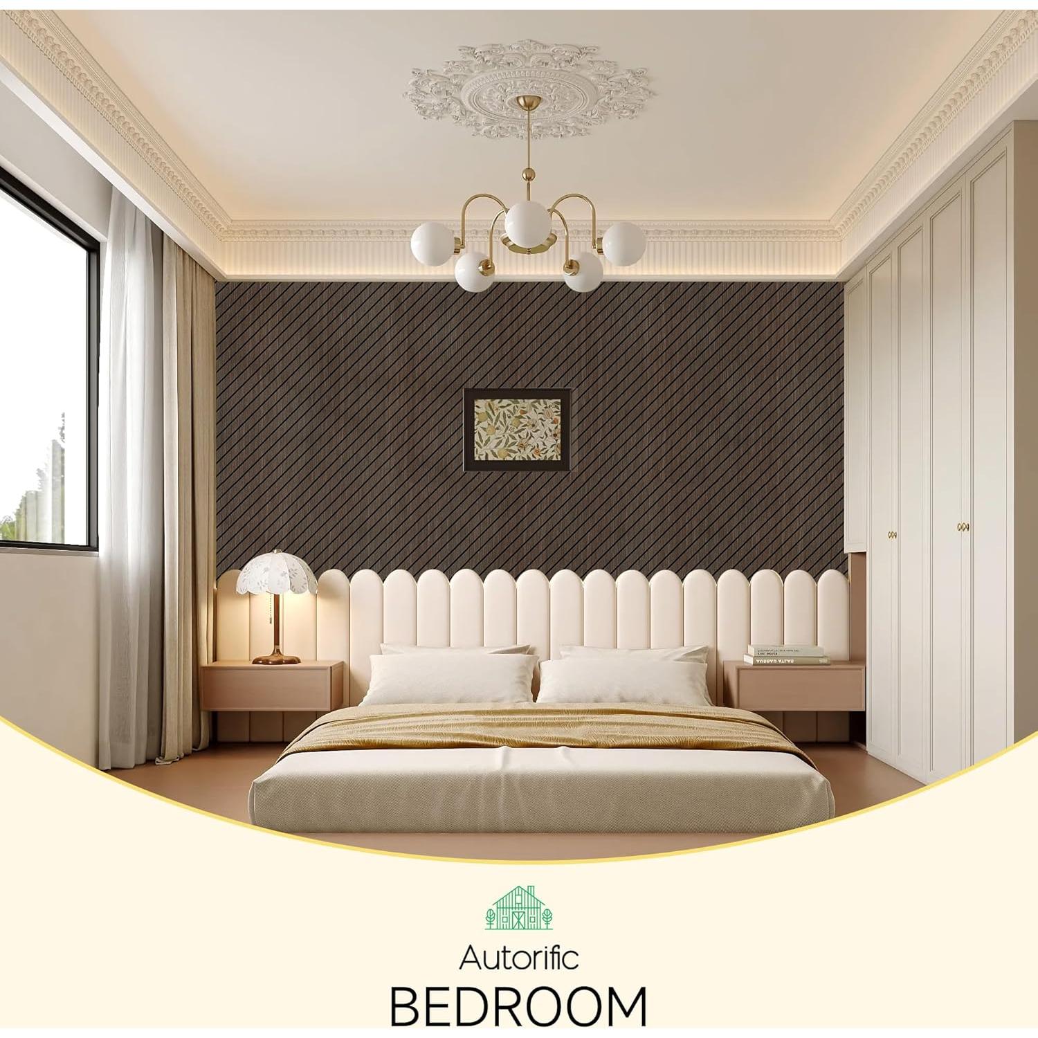 Paneles Acústicos Absorbentes de Sonido 120x60 cm - 5 Piezas Nuez Oscura