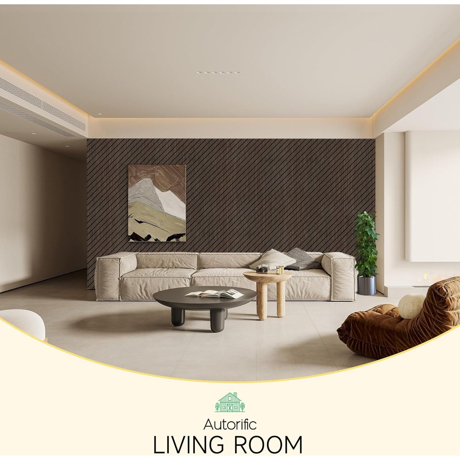 Paneles Acústicos Absorbentes de Sonido 120x60 cm - 5 Piezas Nuez Oscura