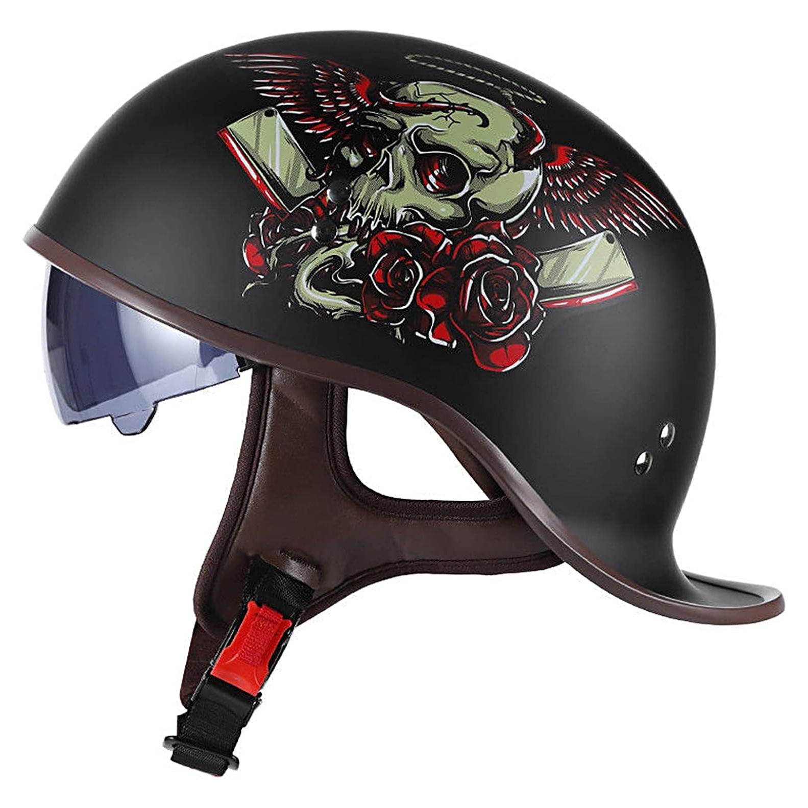Casco de motocicleta Hanhua Skull Unisex M-L-XL ABS