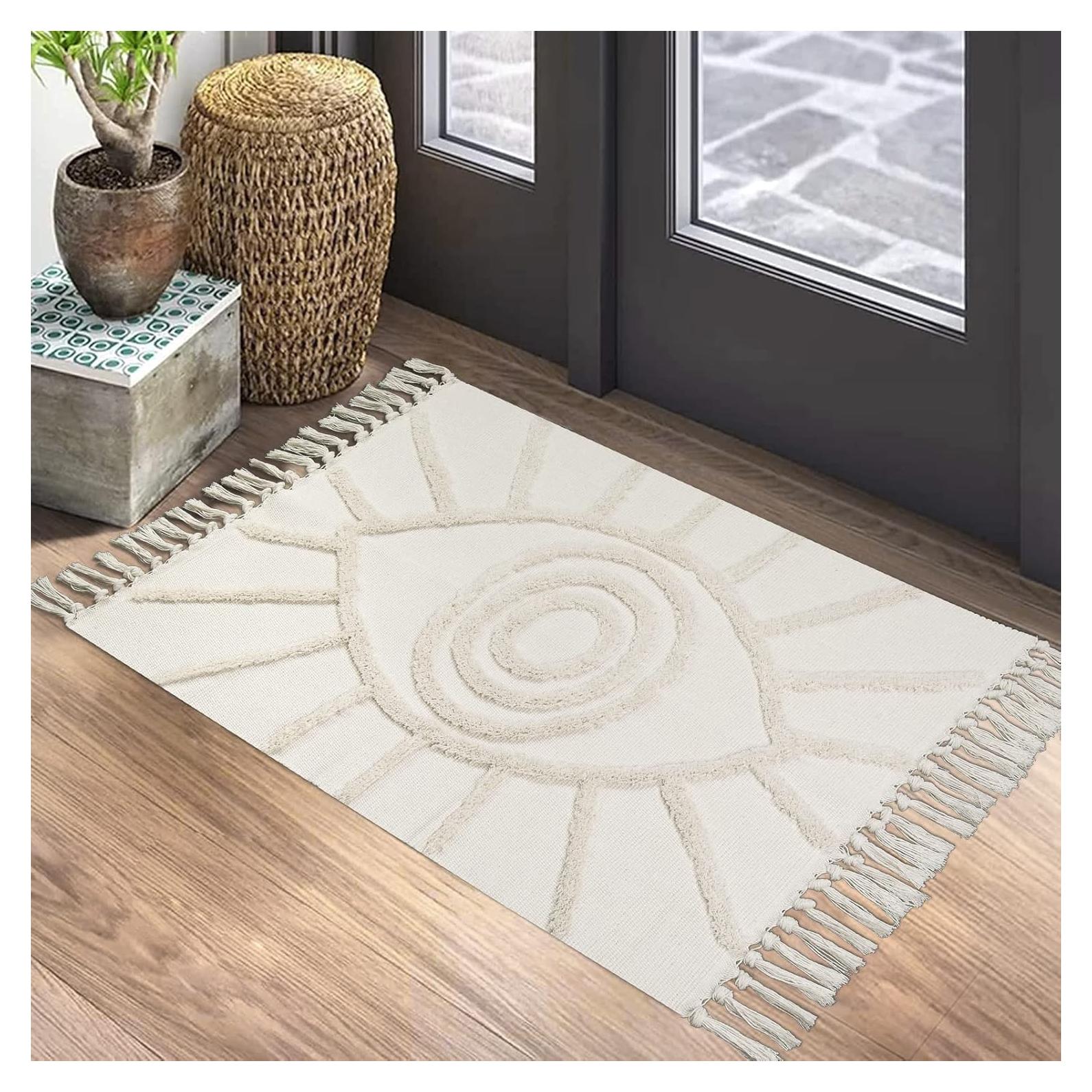 Alfombra de Baño Boho Uphome 61x91 cm Ojo Maligno Algodón