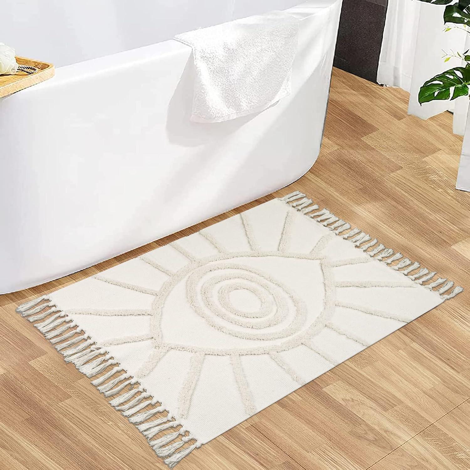 Alfombra de Baño Boho Uphome 61x91 cm Ojo Maligno Algodón
