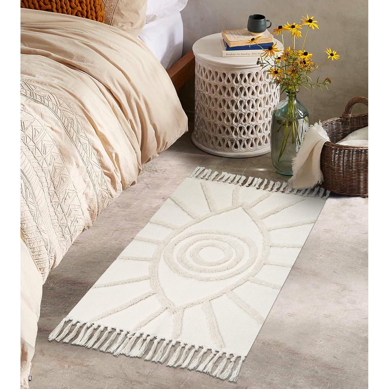 Alfombra de Baño Boho Uphome 61x91 cm Ojo Maligno Algodón