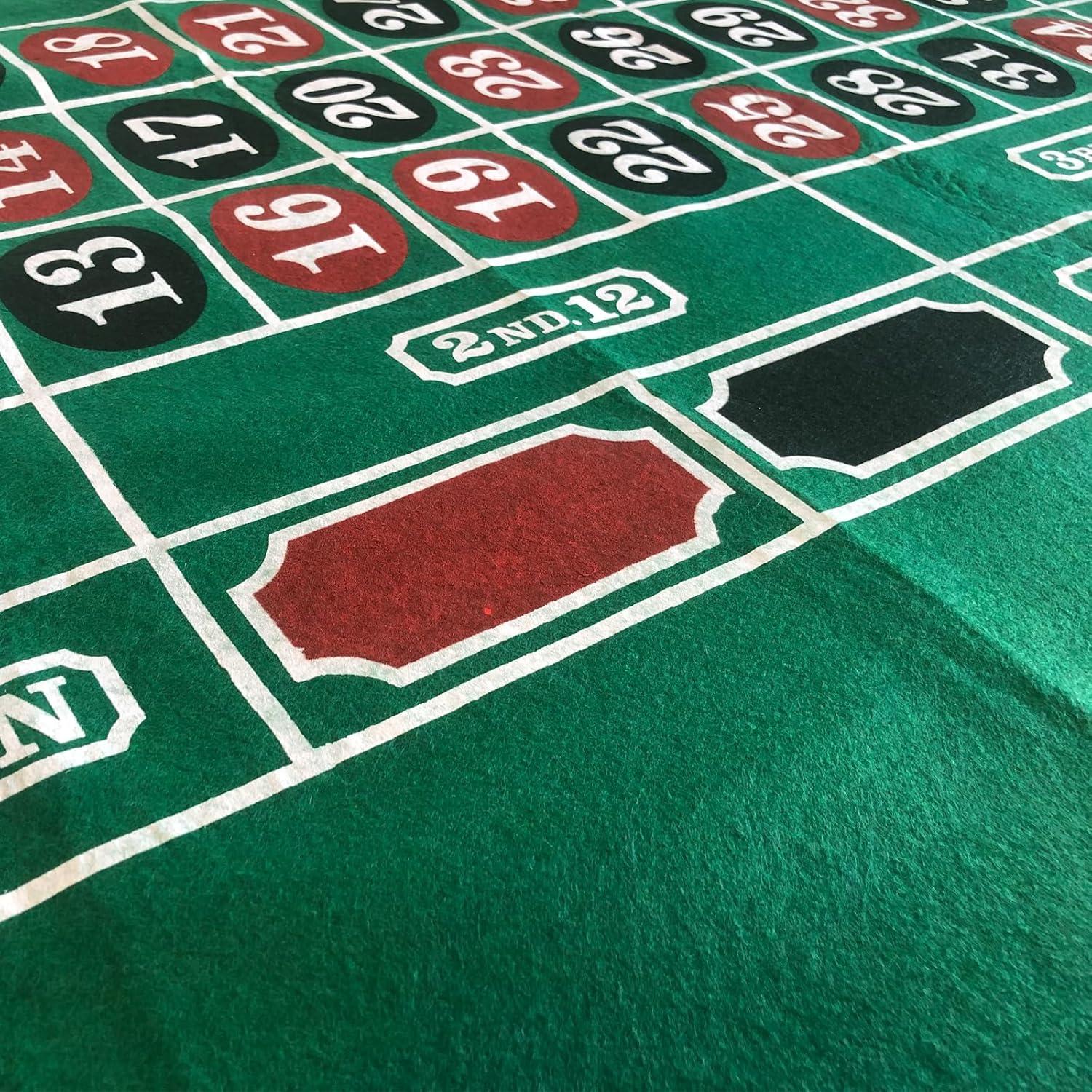 Fieltro de Mesa de Ruleta YH Poker 90x180 cm Verde