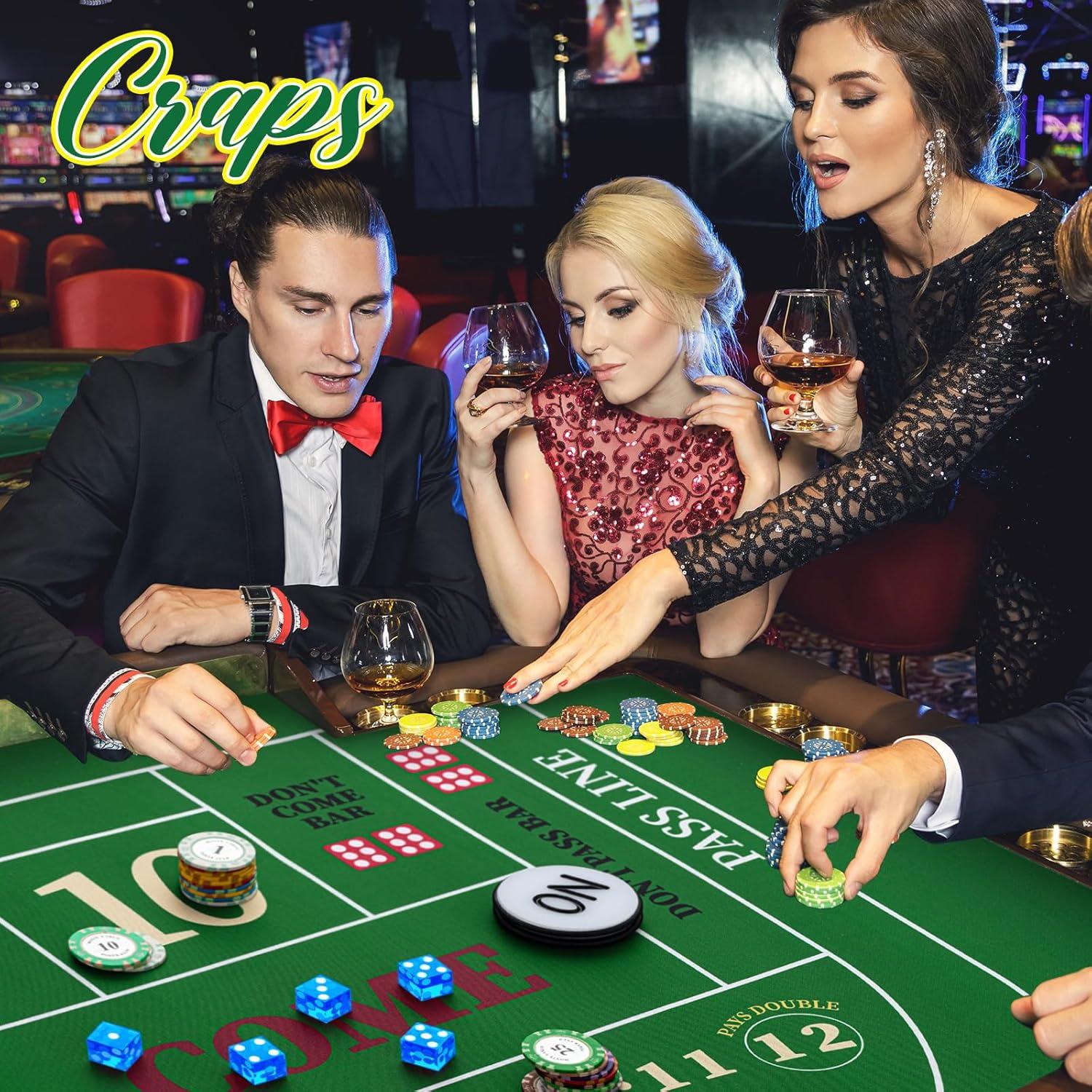 Juego de Mesa de Craps Leyndo con Tapete 177,8x88,9 cm