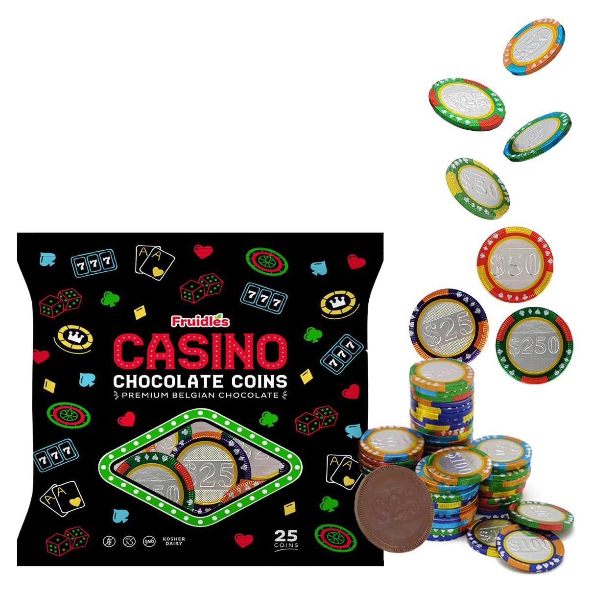 Fruidles Fichas de Poker Chocolate con Leche 25 Unidades