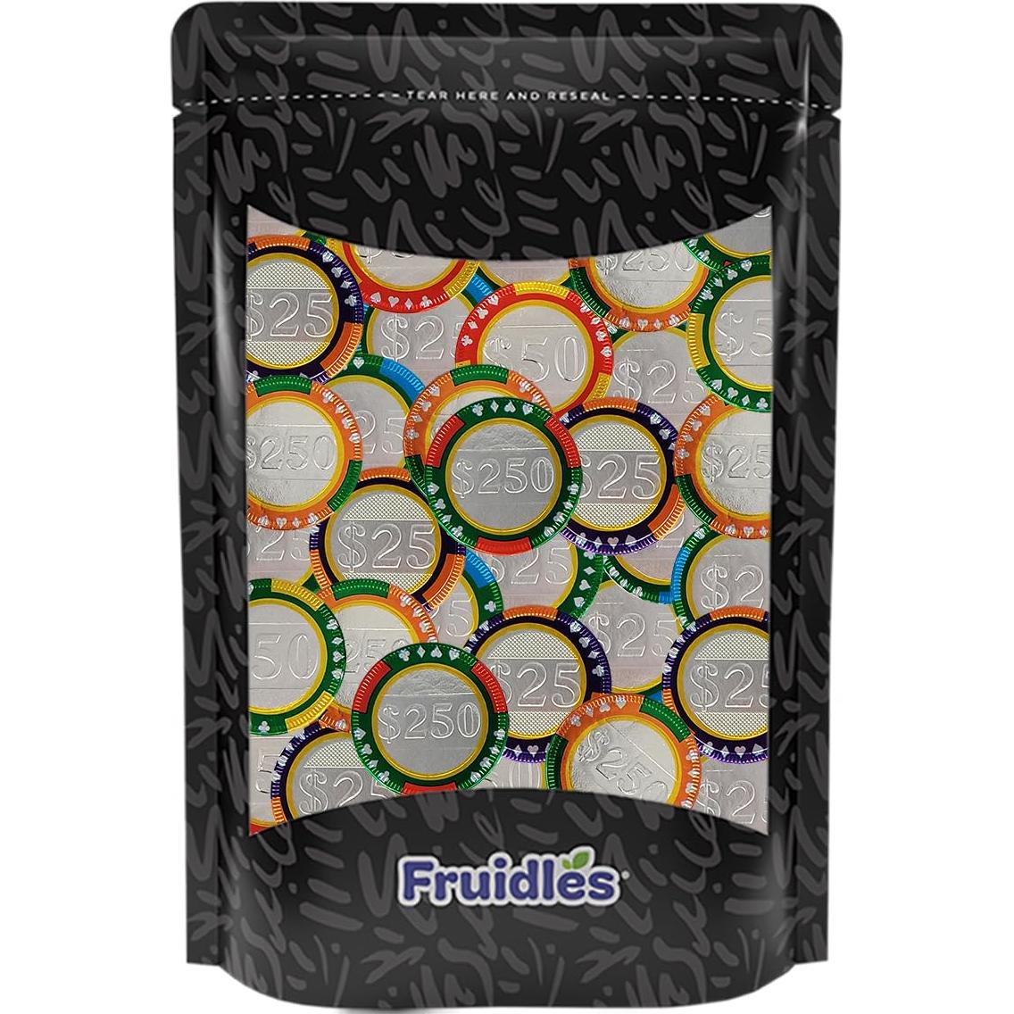 Fruidles Fichas de Poker Chocolate con Leche 100 Unidades