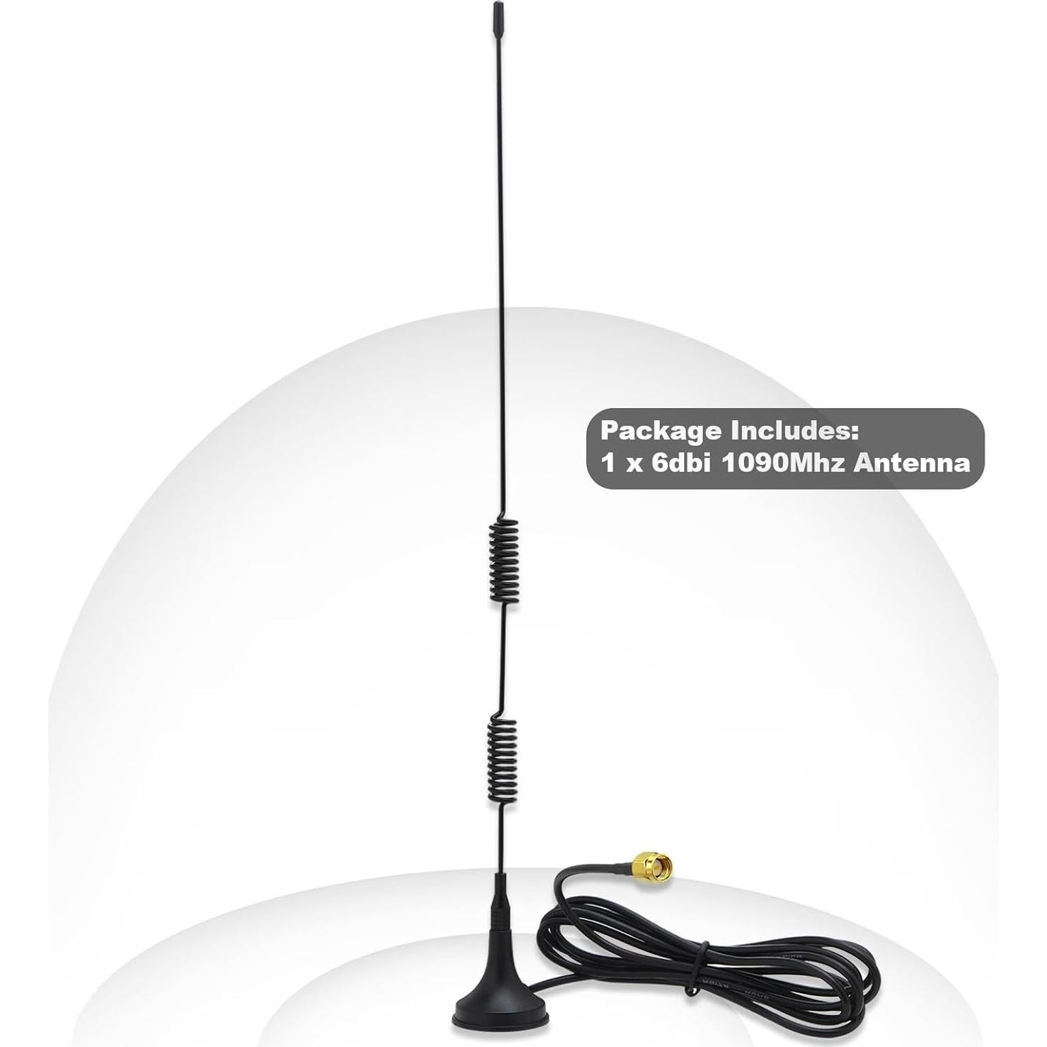 Antena SDR 6dBi Kaunosta 1090MHz Base Magnética 1.5M