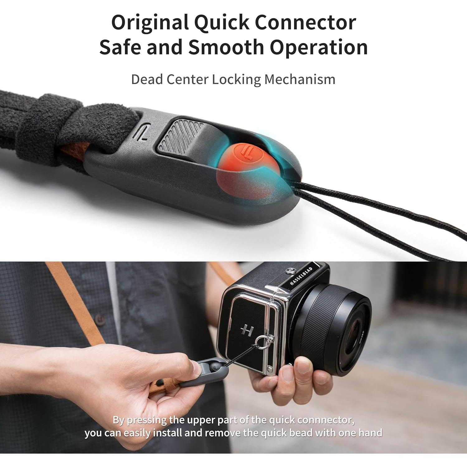 PGYTECH Retro Style Camera Shoulder Strap Air, Vintage Camera Strap Quick Release, 47.24''~55.12'' Adjustable Camera Neck Strap for Nikon/Canon/Sony/Fuji Cameras(Earth Brown)