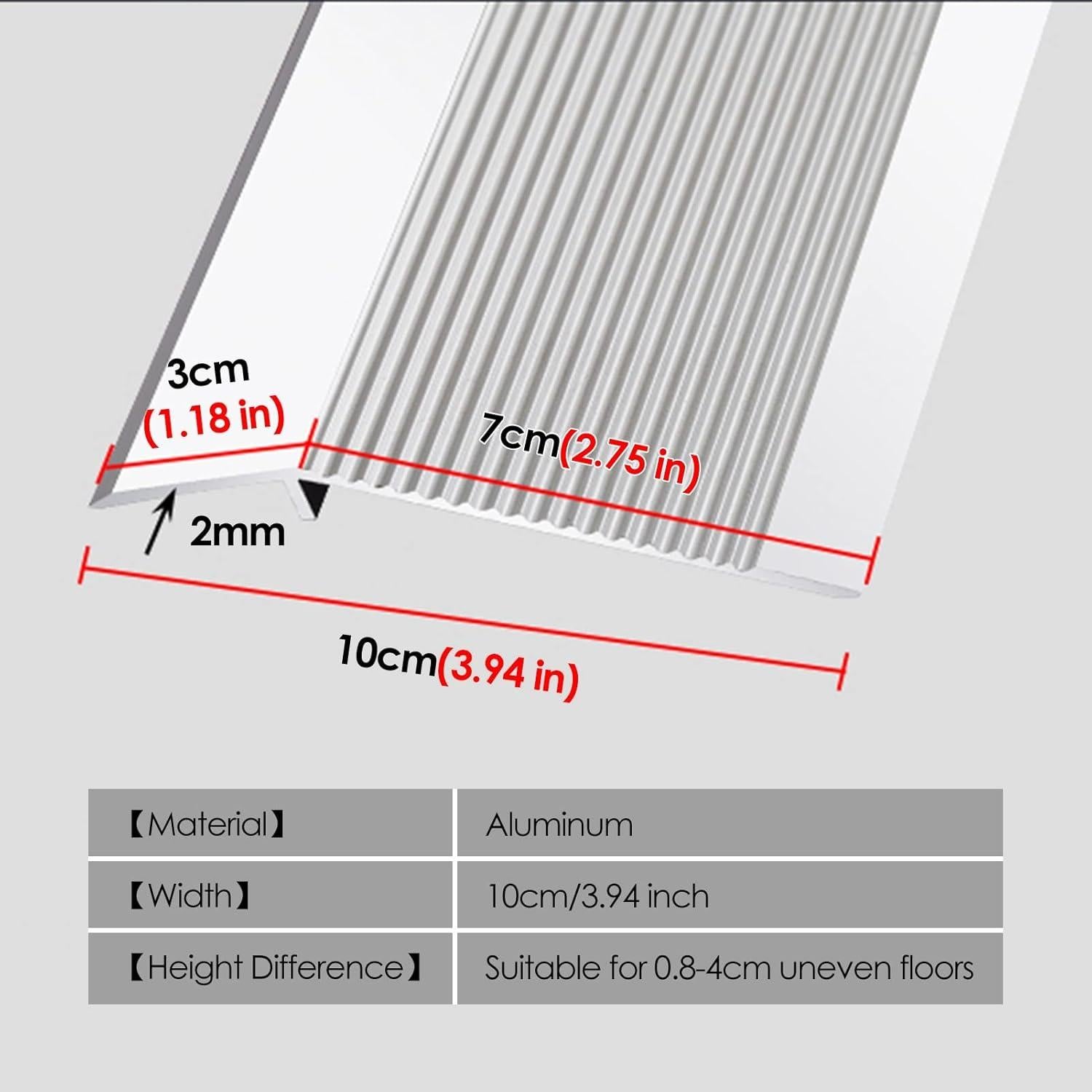 Tira de transición de suelo Dntum 90cm dorada aluminio