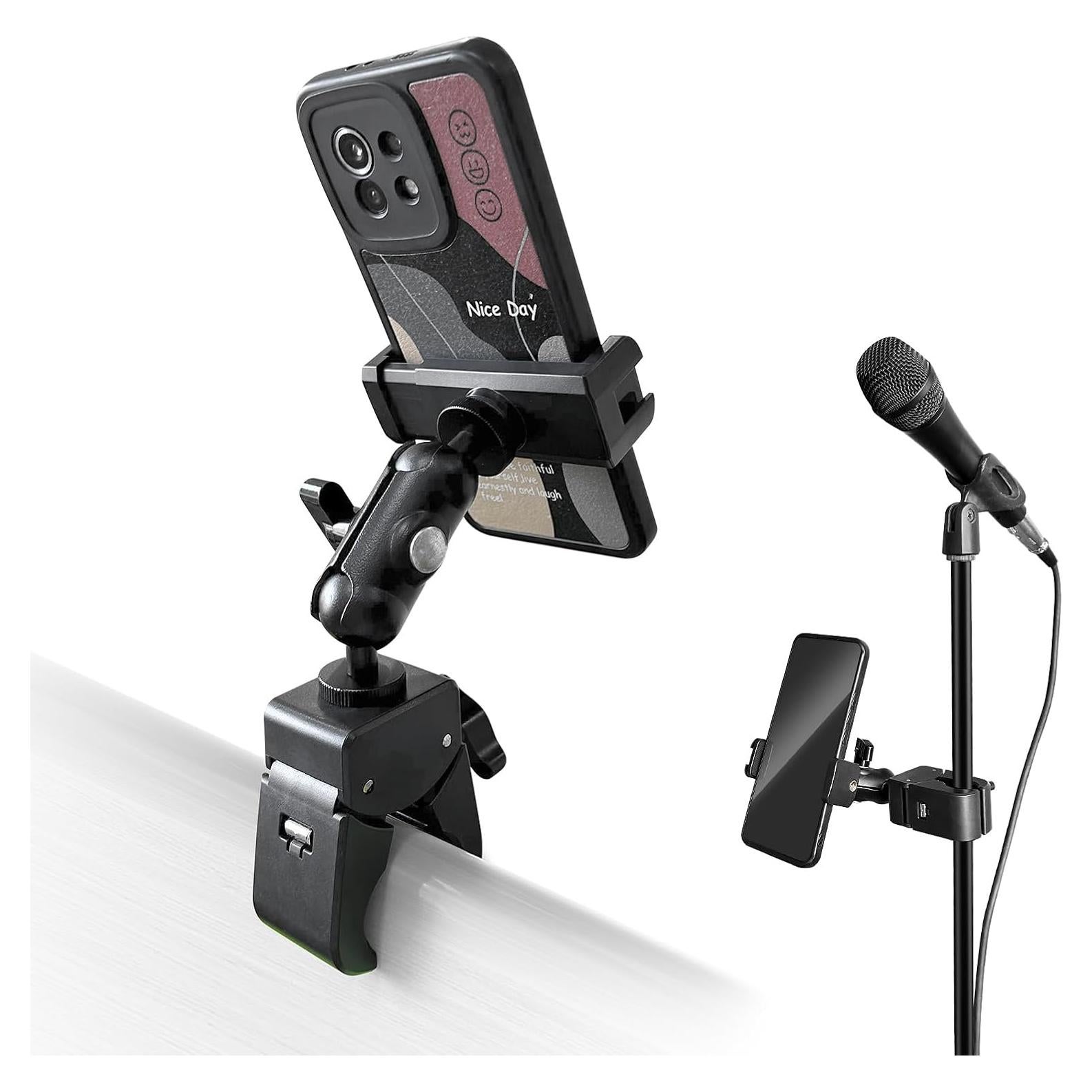 Soporte para Teléfono Clip ROCKFREE con Brazo Ajustable 10 cm