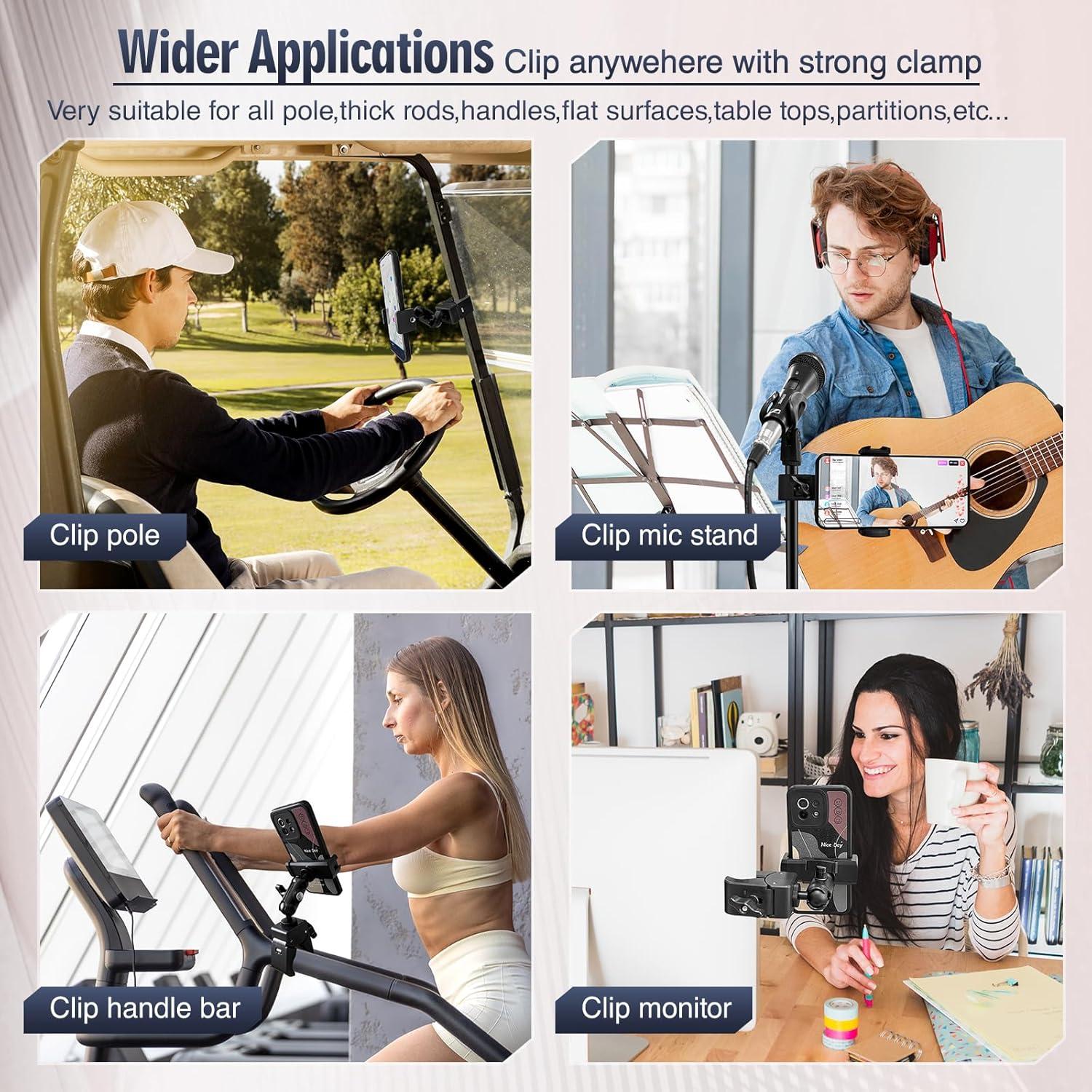 Soporte para Teléfono Clip ROCKFREE con Brazo Ajustable 10 cm