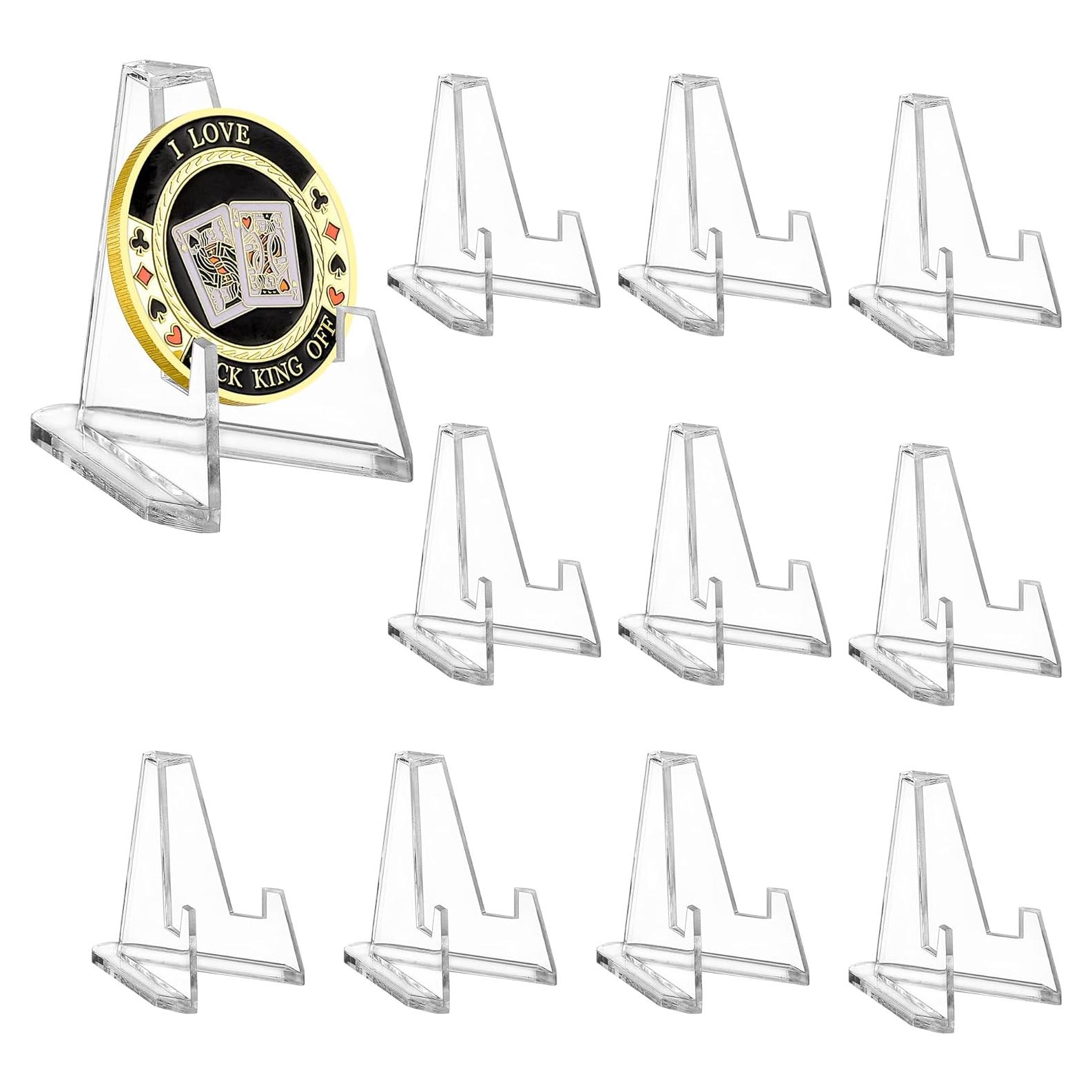 Soportes de Exhibición de Monedas LuluCircle 10 Piezas Acrílico