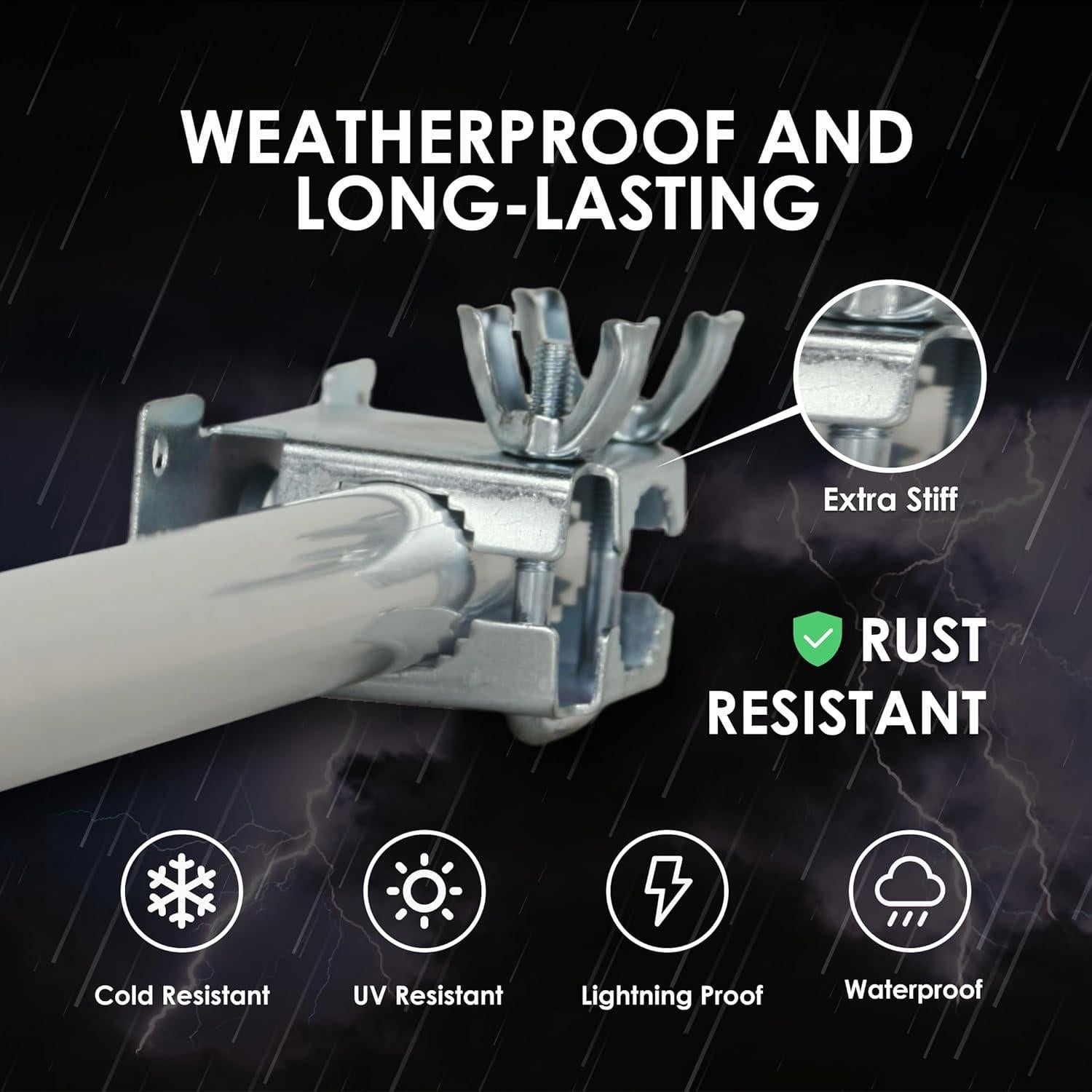 Poste de Montaje Ajustable Five Star 38.1 cm para Antena