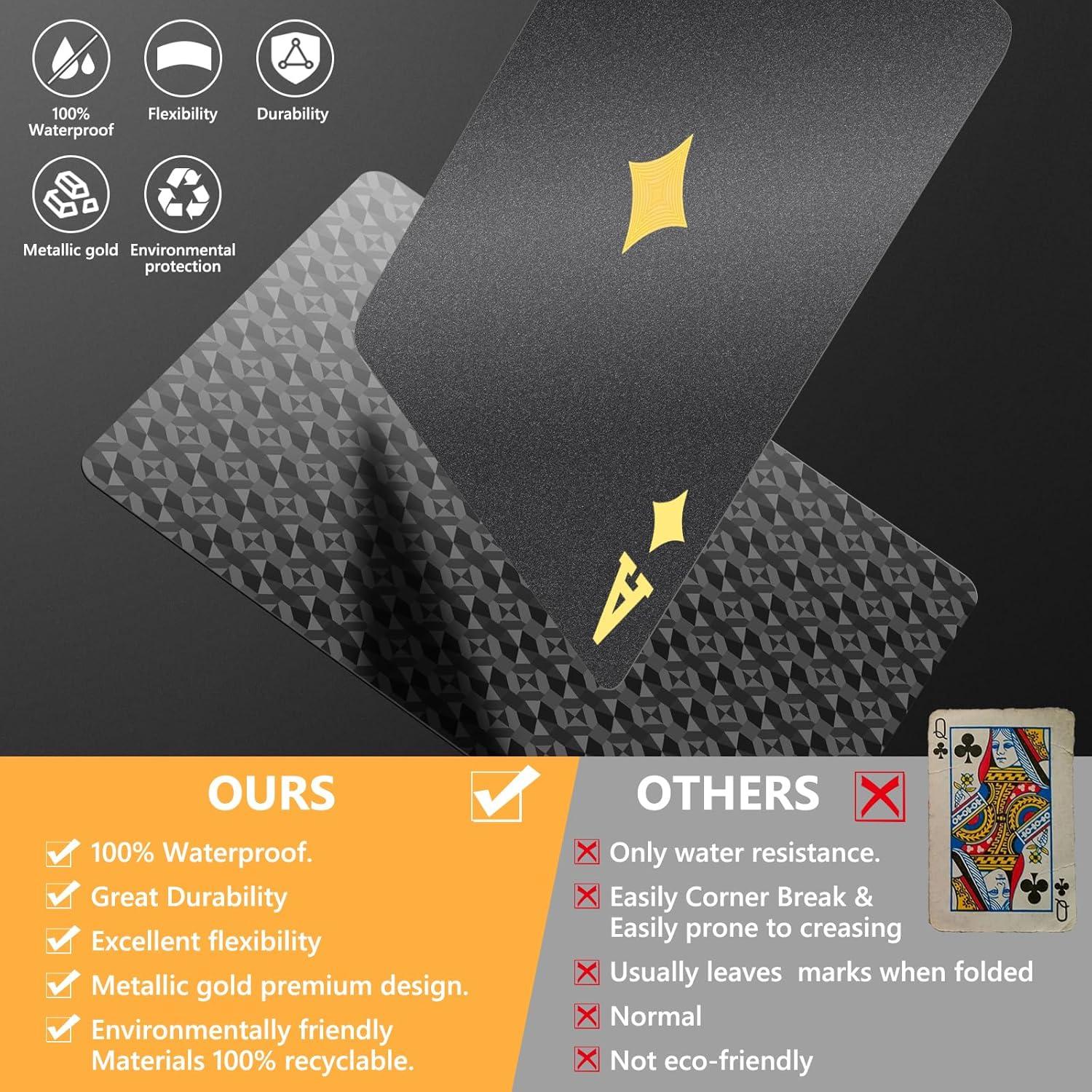 Baraja de Cartas Impermeables BIERDORF - 54 Cartas Duraderas