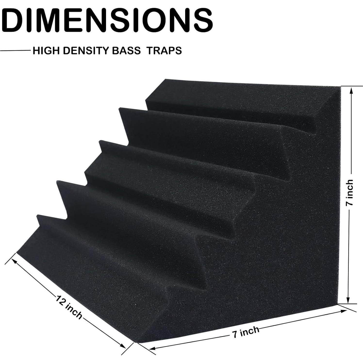 Trampa de Bajo Acústica 8 Piezas Espuma Densa 30.48x17.78cm