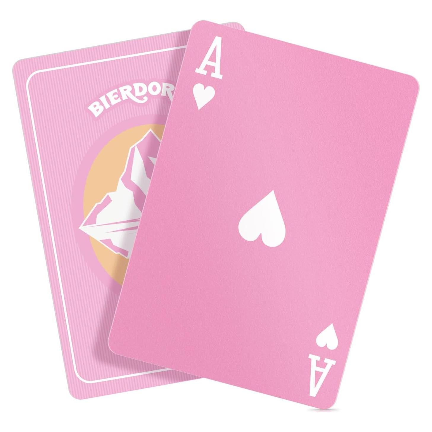 Baraja de Cartas Impermeable BIERDORF Rosa 54 Cartas