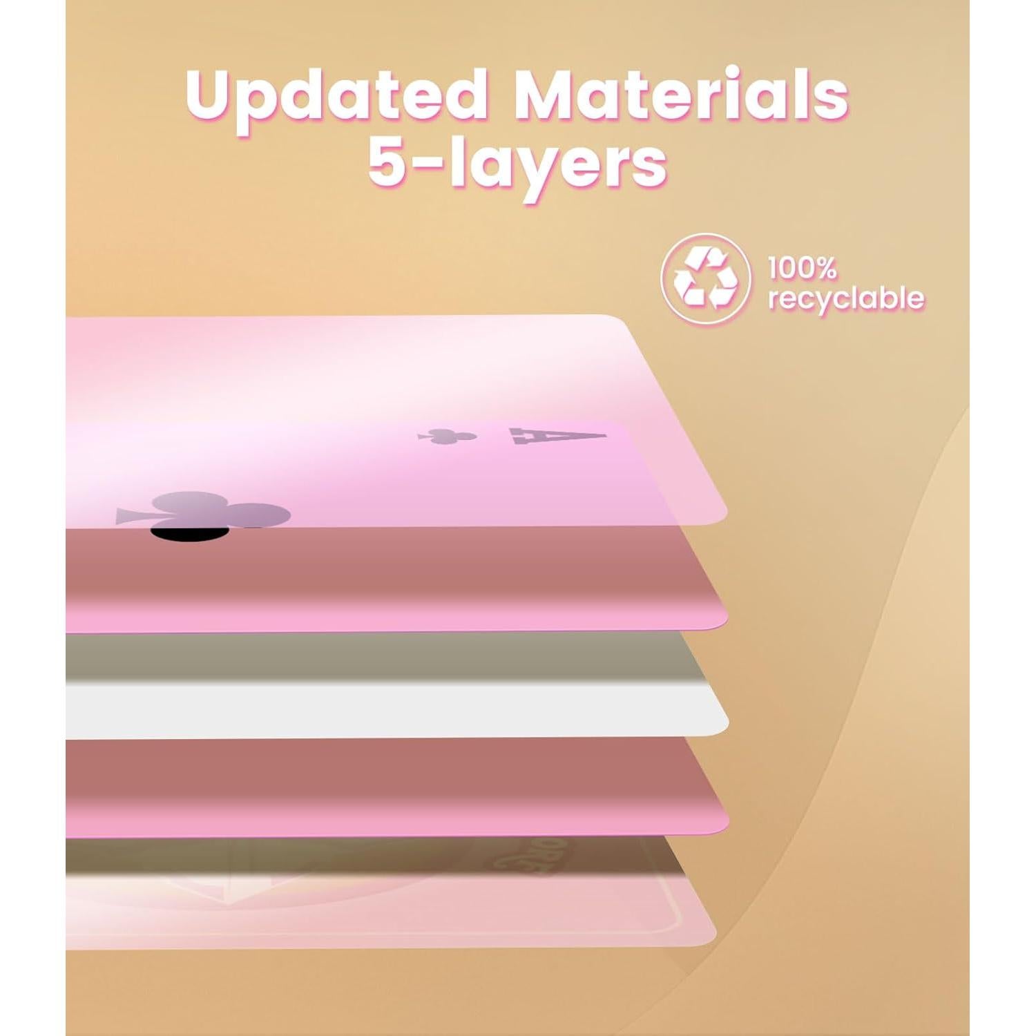 Baraja de Cartas Impermeable BIERDORF Rosa 54 Cartas