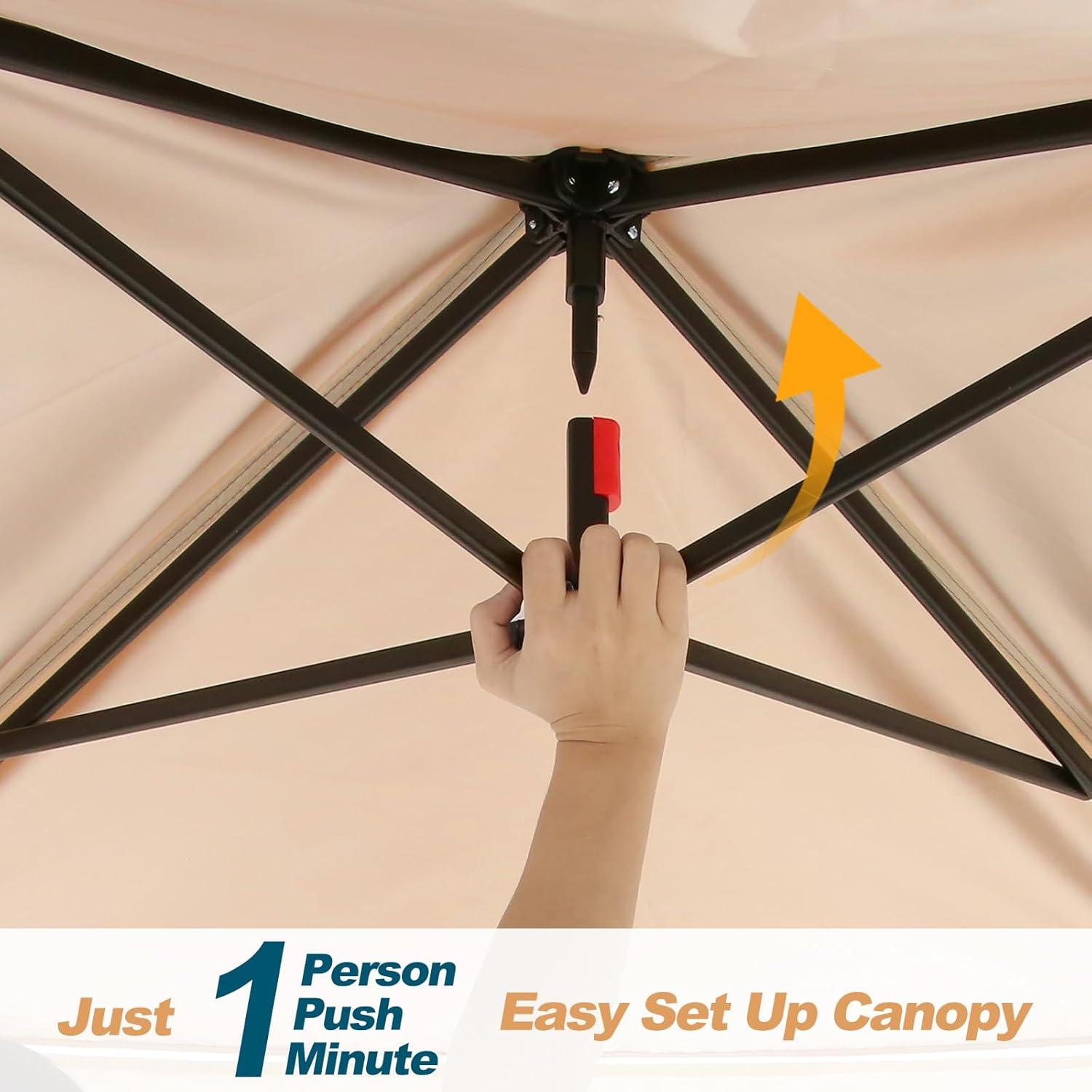 Gazebo Plegable COBIZI 11x11m Impermeable con Mosquiteras