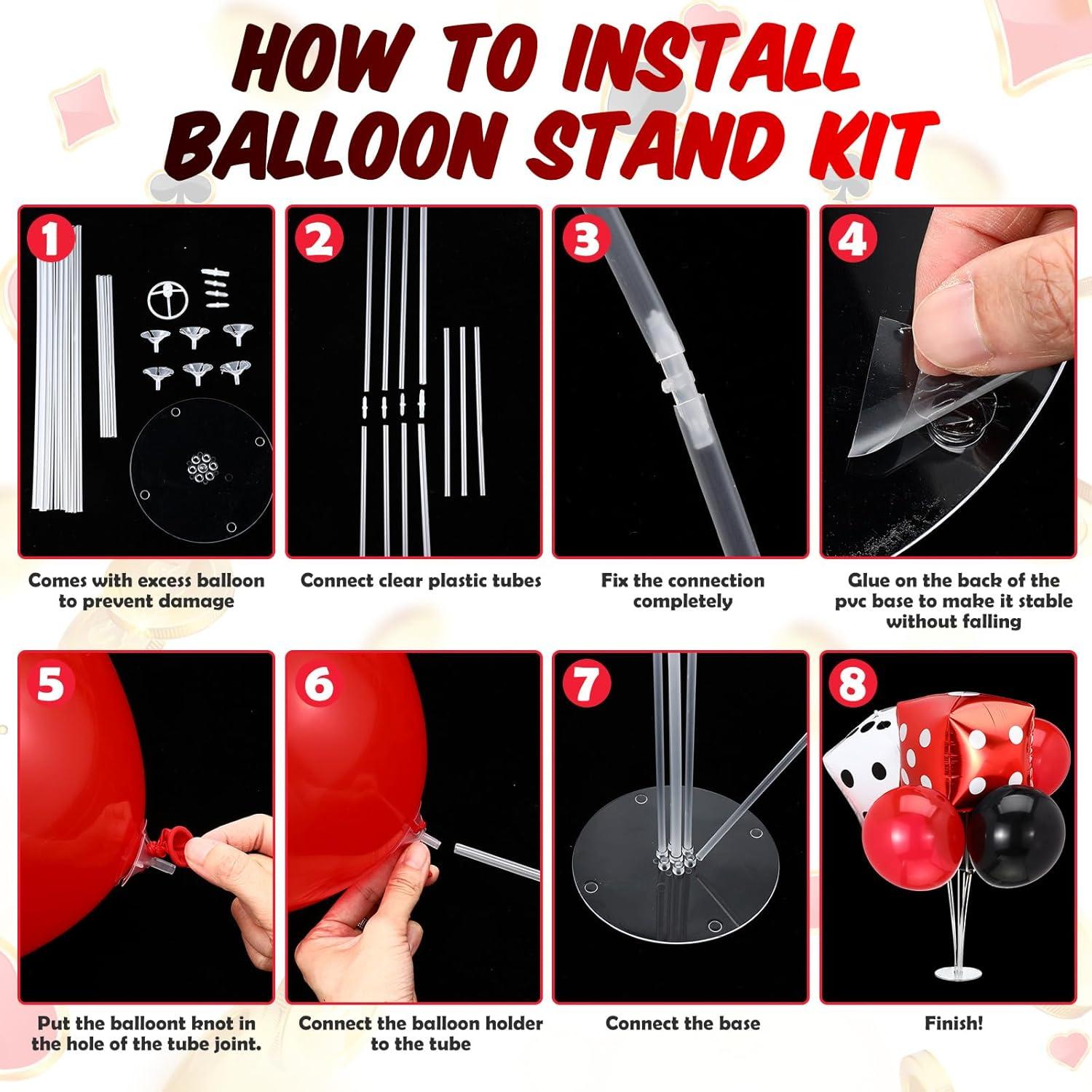 Kit Decoración Fiesta Casino 8 Juegos MiniInflat 70 cm