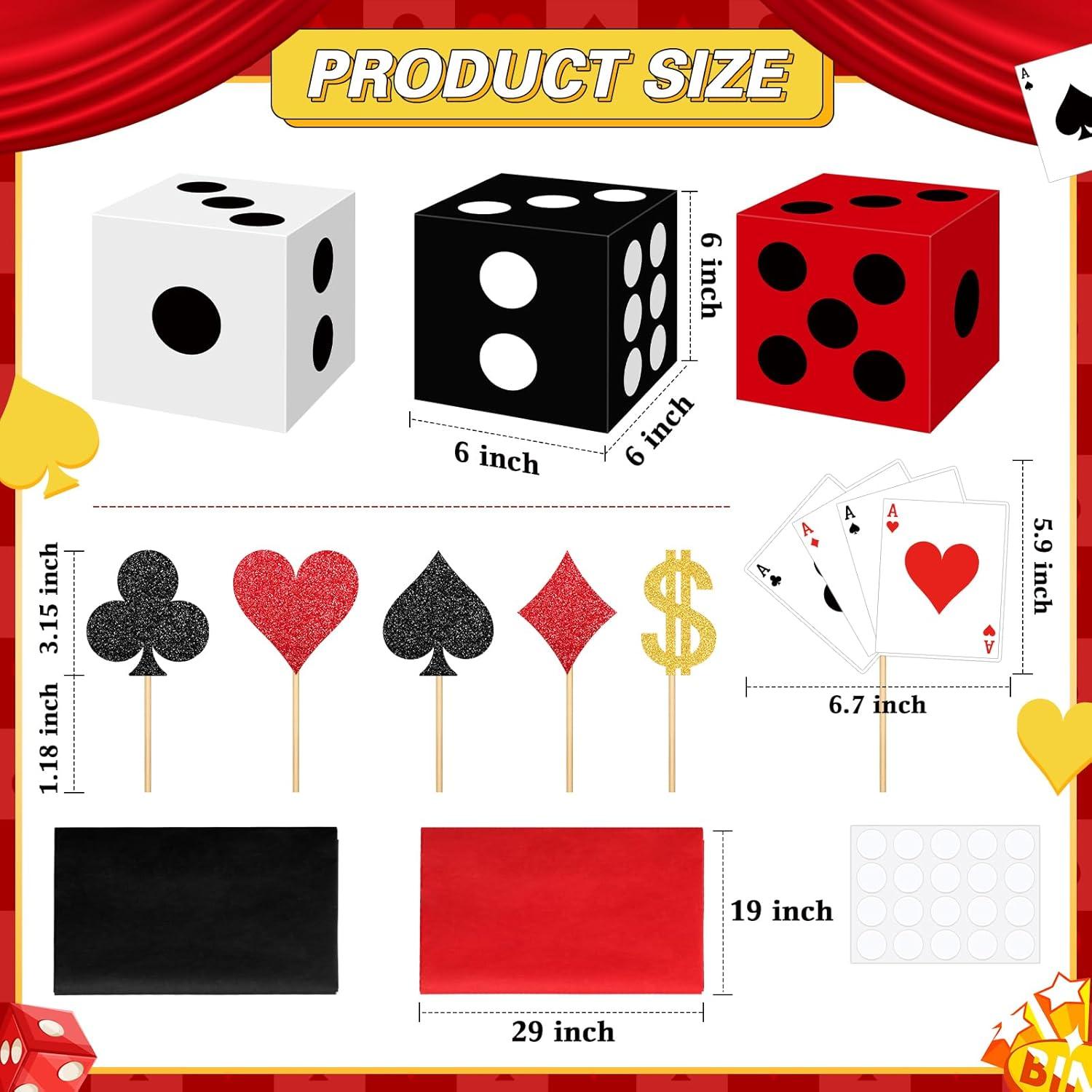 Zhanmai 24 Cajas de Póker para Fiesta Casino 15x15x15 cm